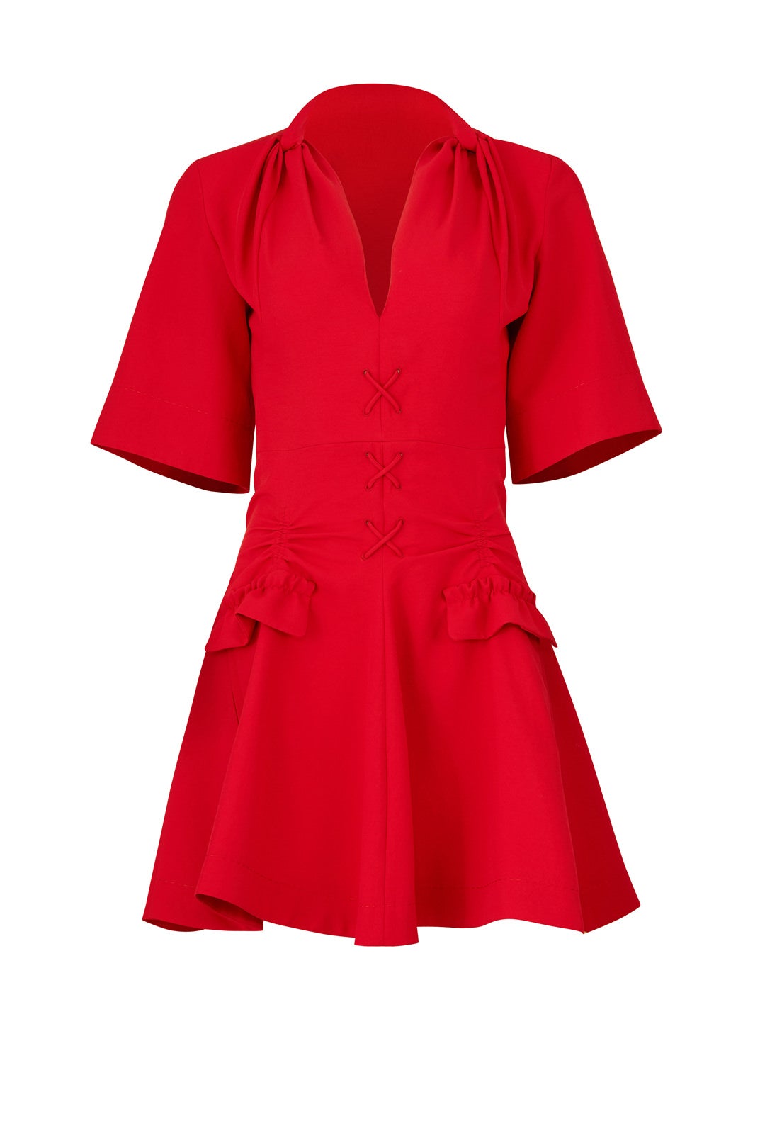 Lace Up Canvas Dress by Carven 3