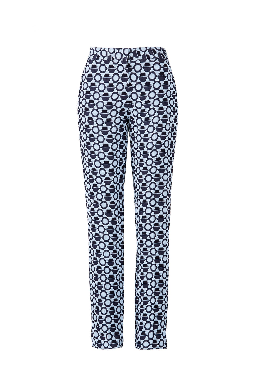 Blue Jacquard Pants by DEREK LAM