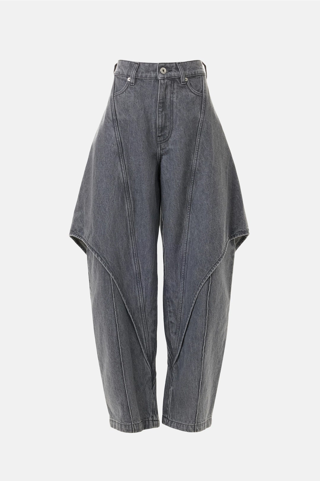 Grey Cropped Sculptural Jeans by JW Anderson 4