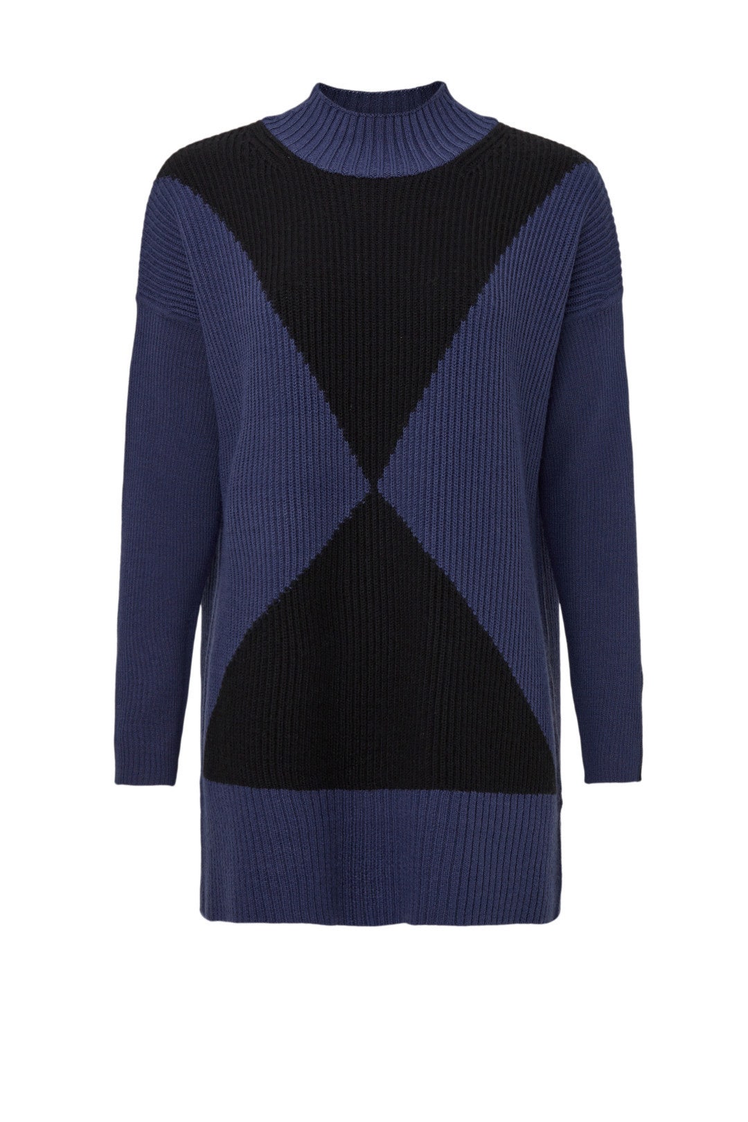Oversized Blue Colorblock Sweater by Victor Alfaro x RTR