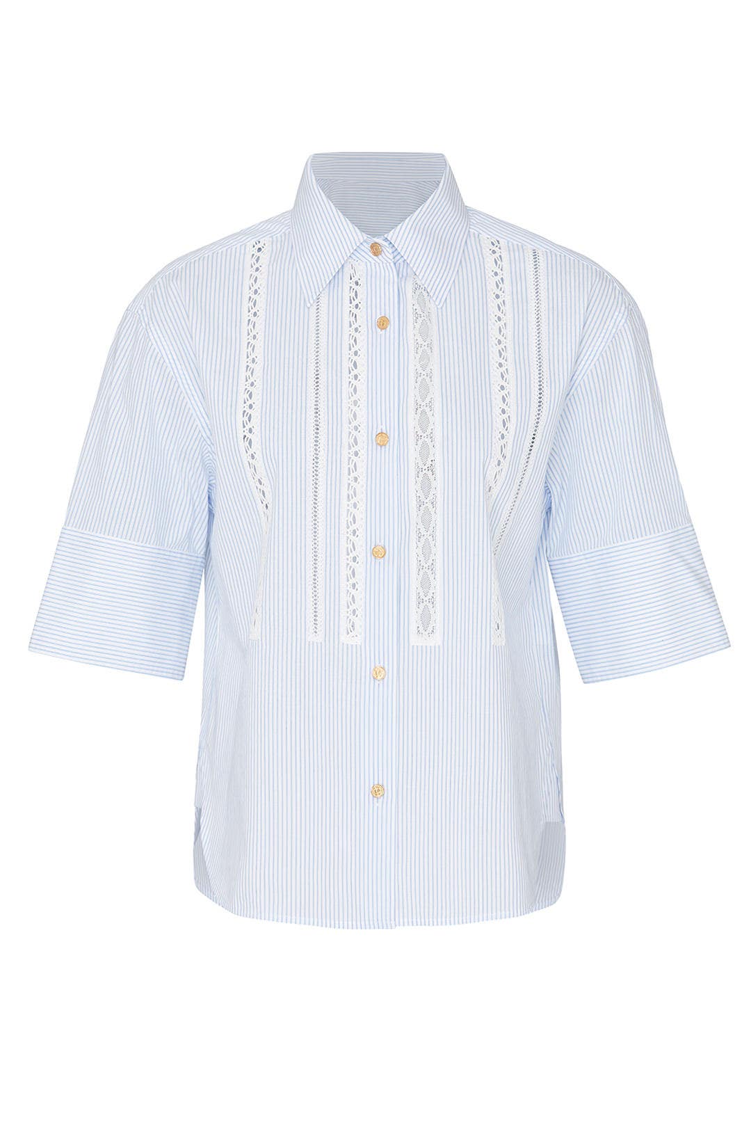 Lace Trim Short Sleeve Shirt by Coach 3