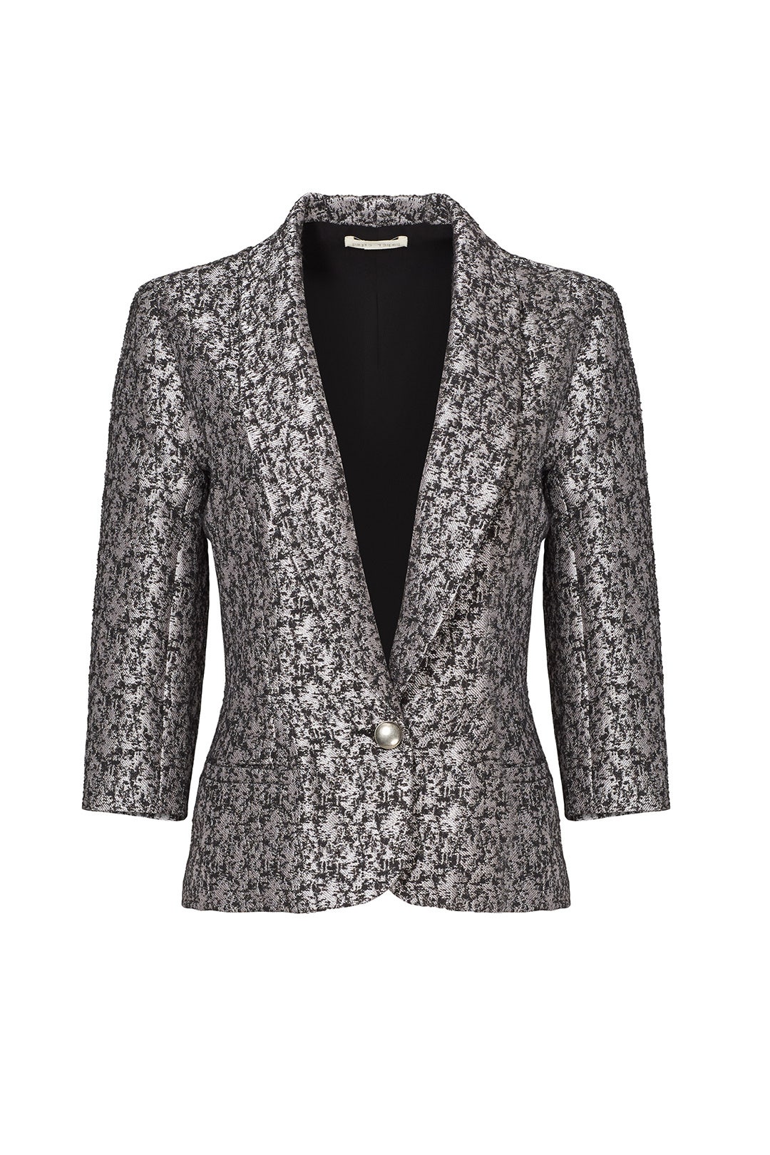 Silver Jacquard Blazer by Paper Crown 3