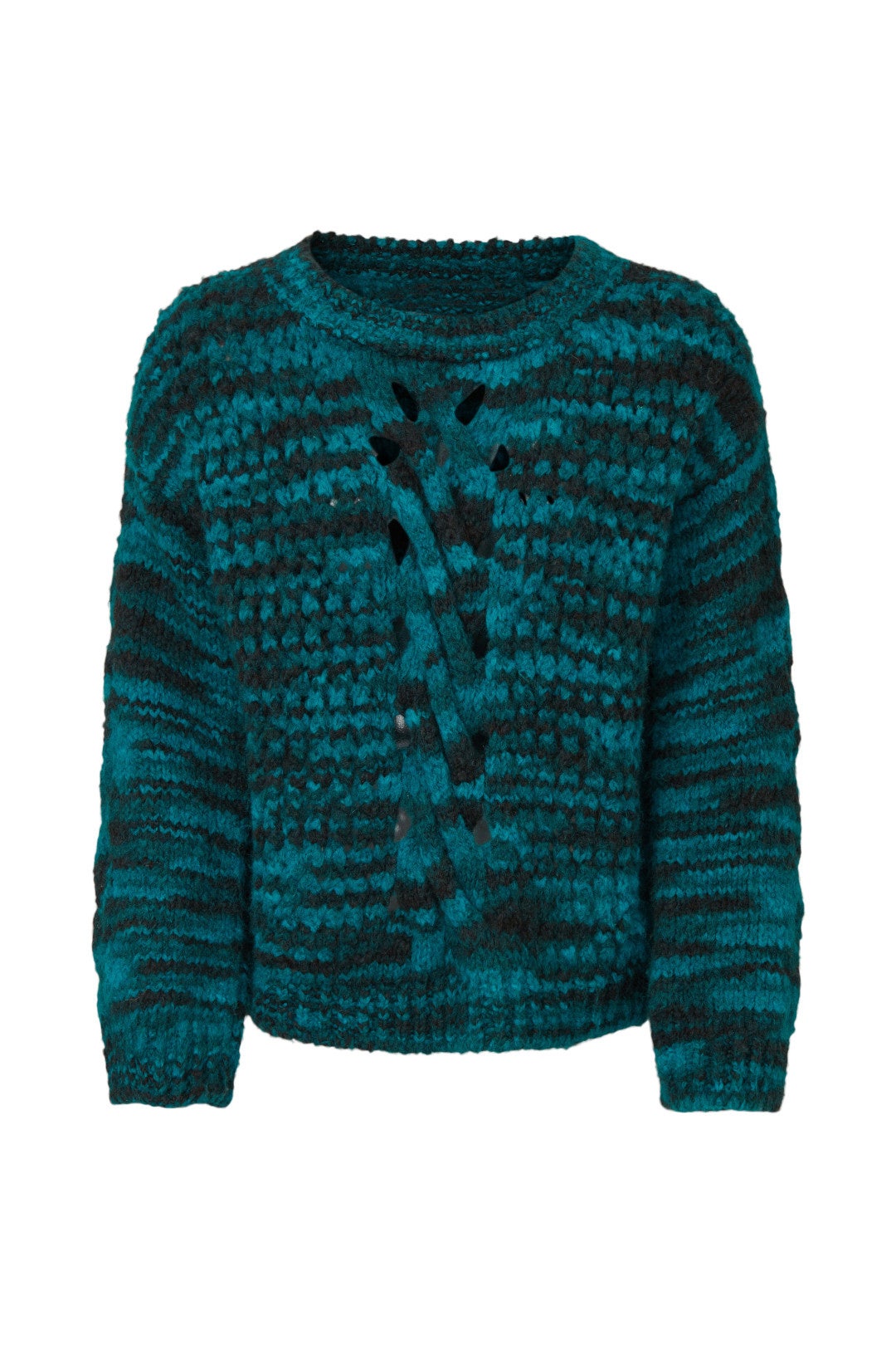 Stripe Cable Knit Sweater by sita murt