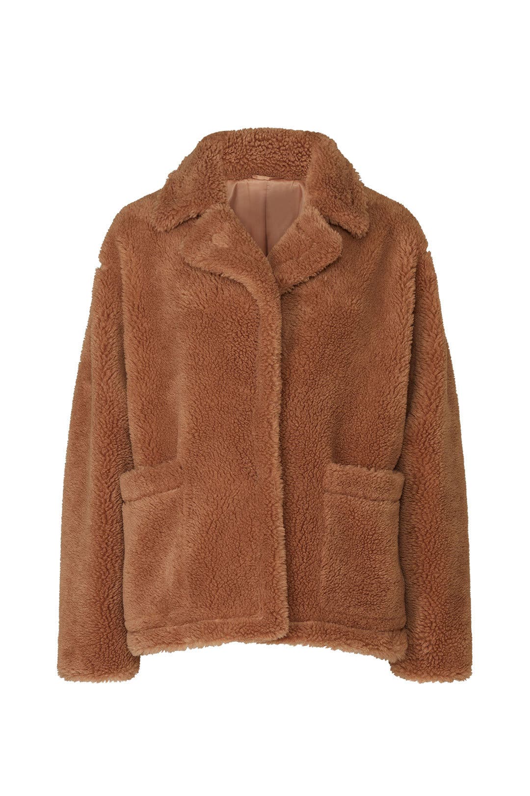 Marina Short Faux Fur Teddy by Stand Studio | Rent the Runway