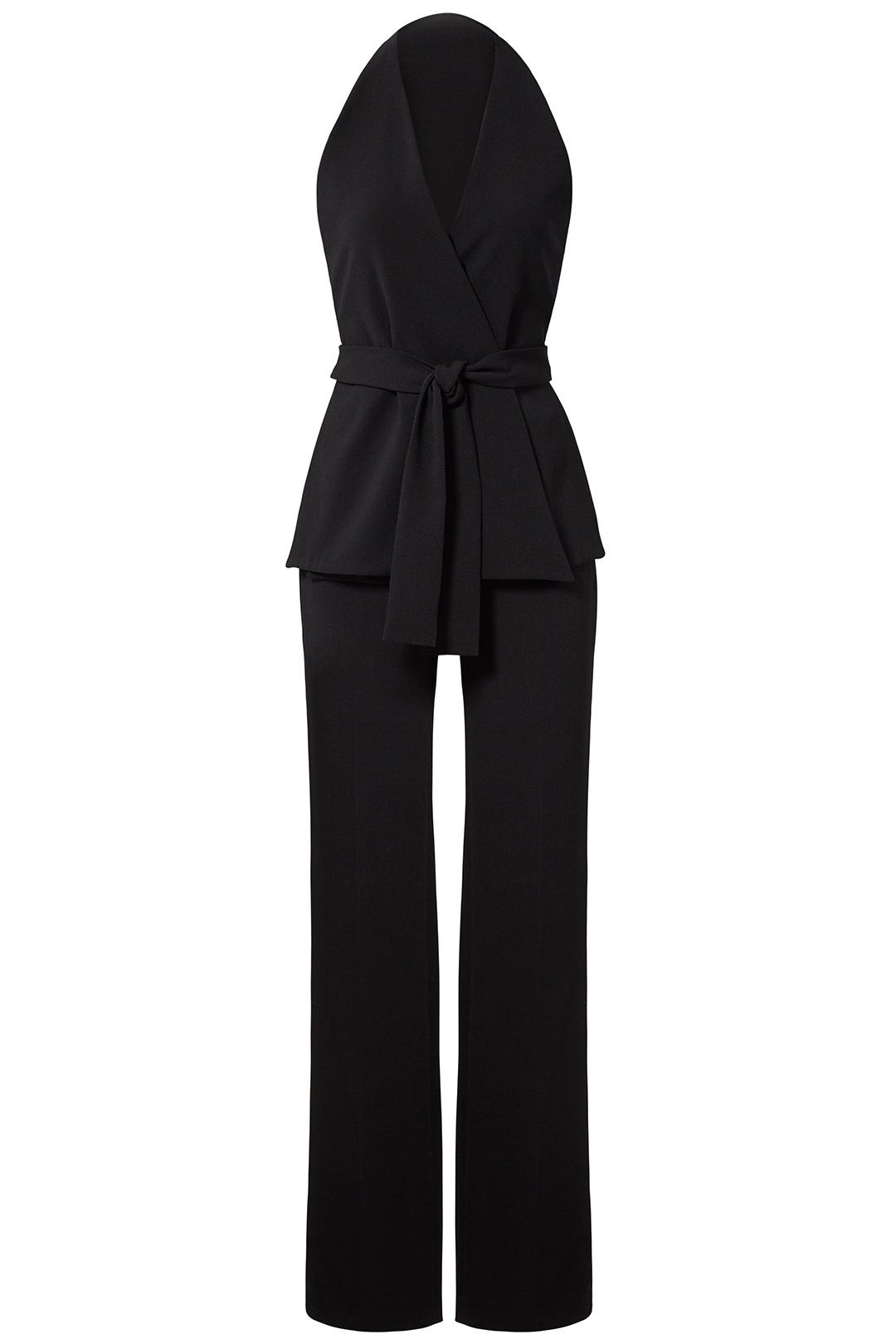 Black Crepe Jumpsuit by Josie by Natori