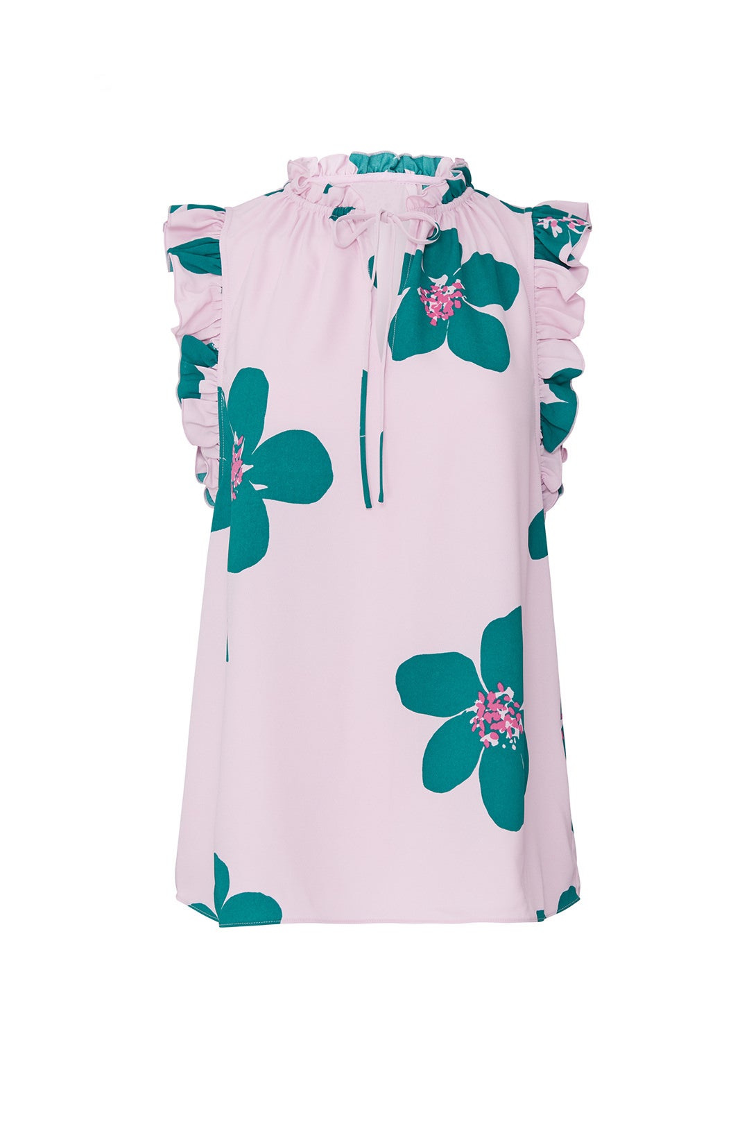 Grand Flora Tie Neck Shell Top by kate spade new york