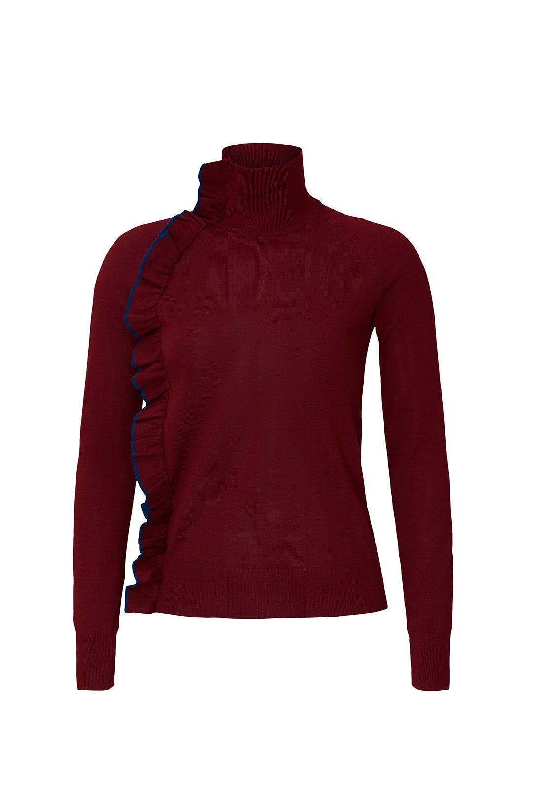 Red Ruffle Turtleneck by Victoria Victoria Beckham 4