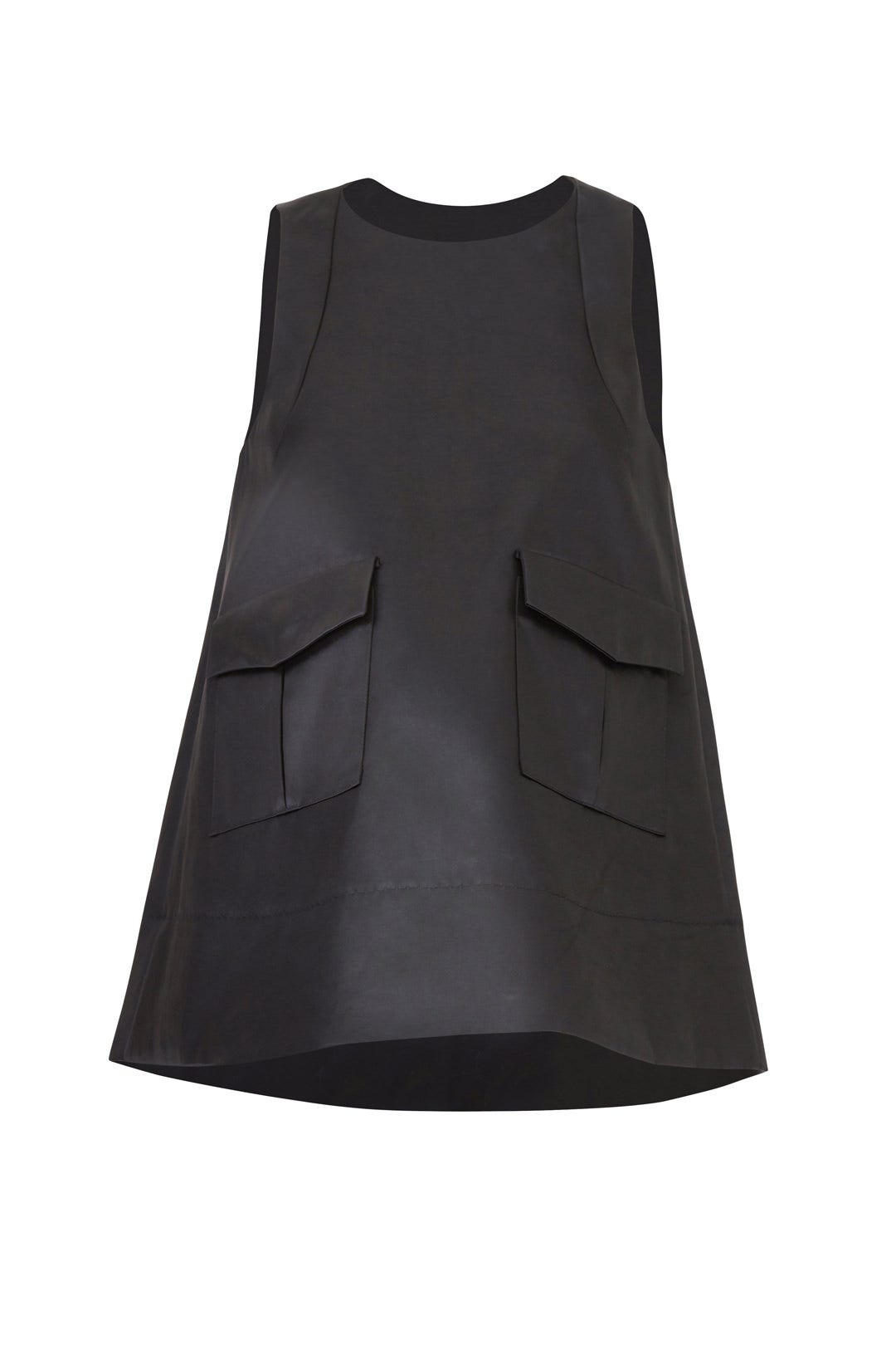 Sleek Black Pocket Top by Carven 3