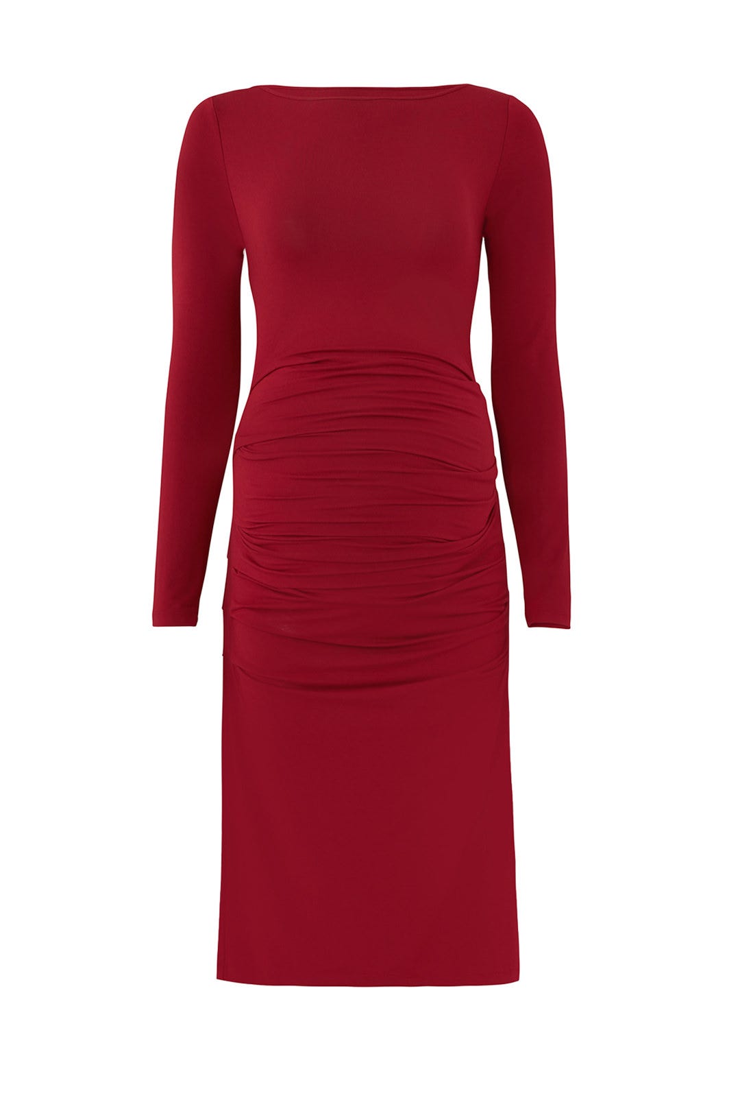 Crimson Pleated Maternity Dress by Ingrid & Isabel 3
