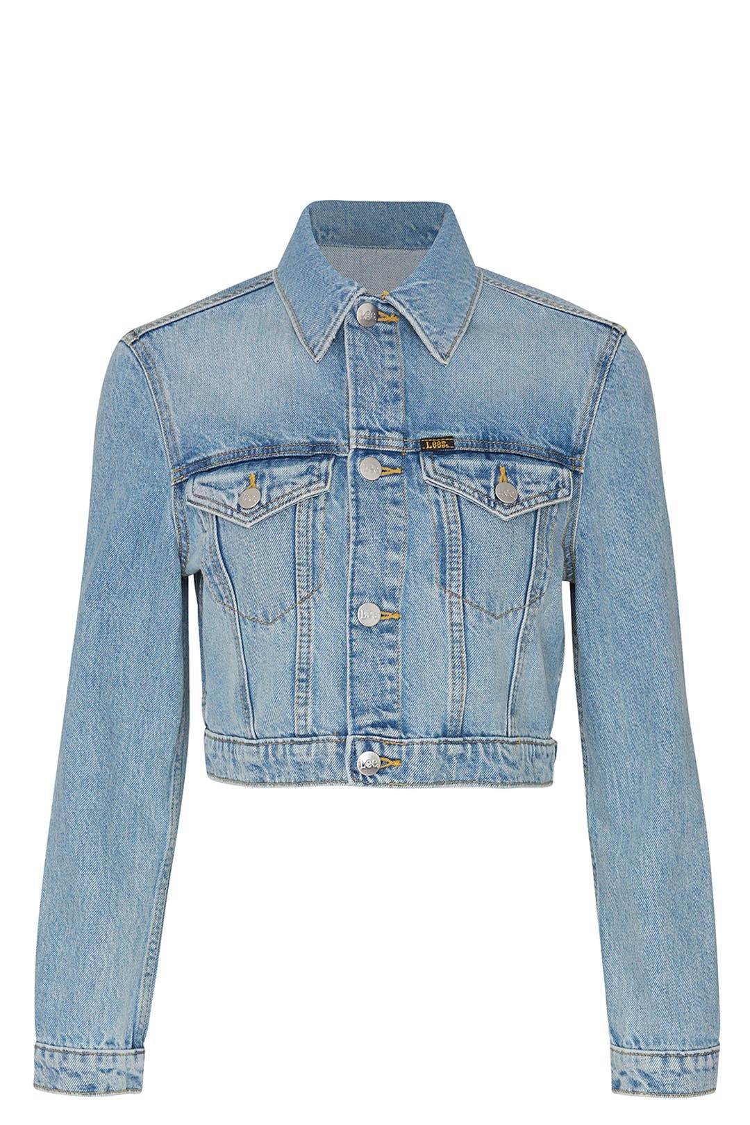 cropped trucker denim jacket