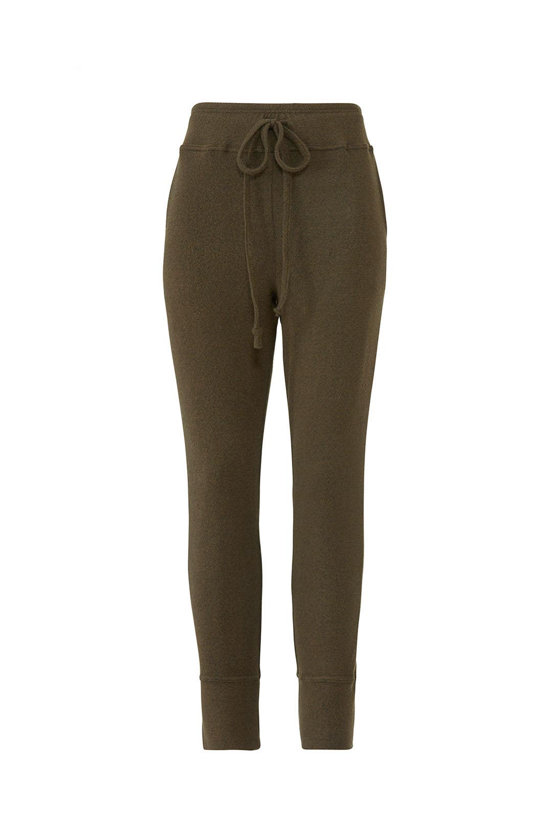 Olive Brushed Joggers by B Collection by Bobeau 3