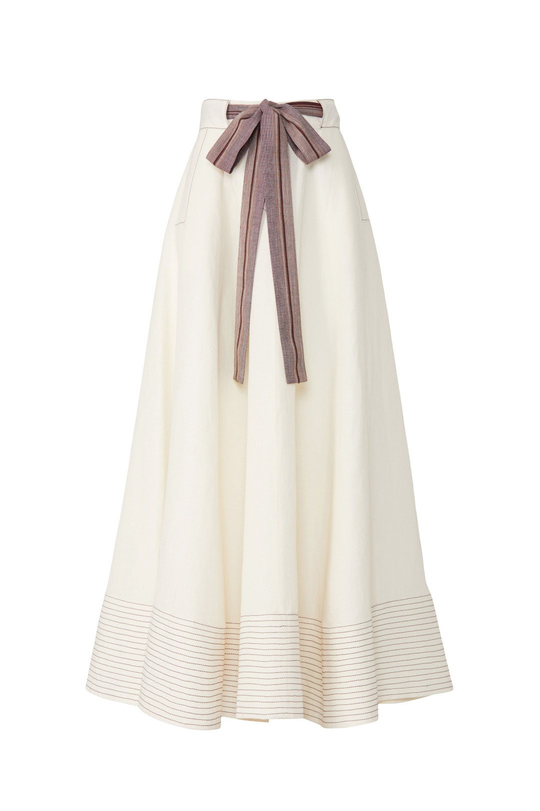 Long Belted Skirt by Benjamin Benmoyal 4