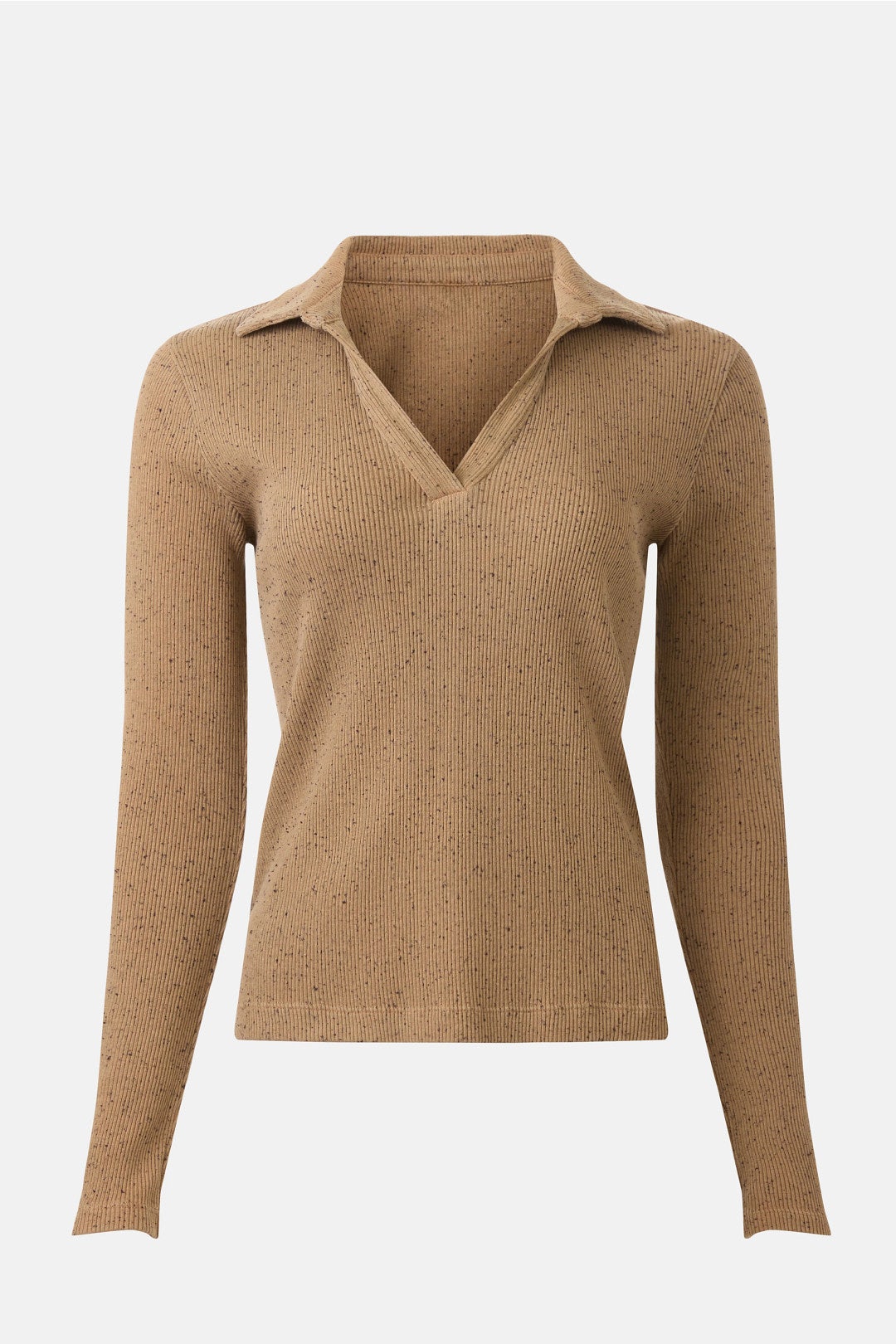 Rib Long Sleeve Polo by NIC + ZOE 4