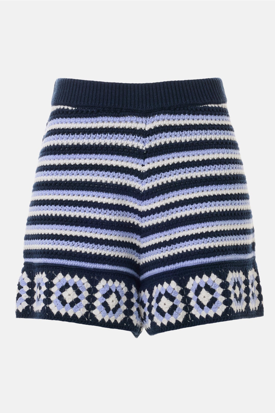 Stripe Crochet Scalloped Shorts by CeCe