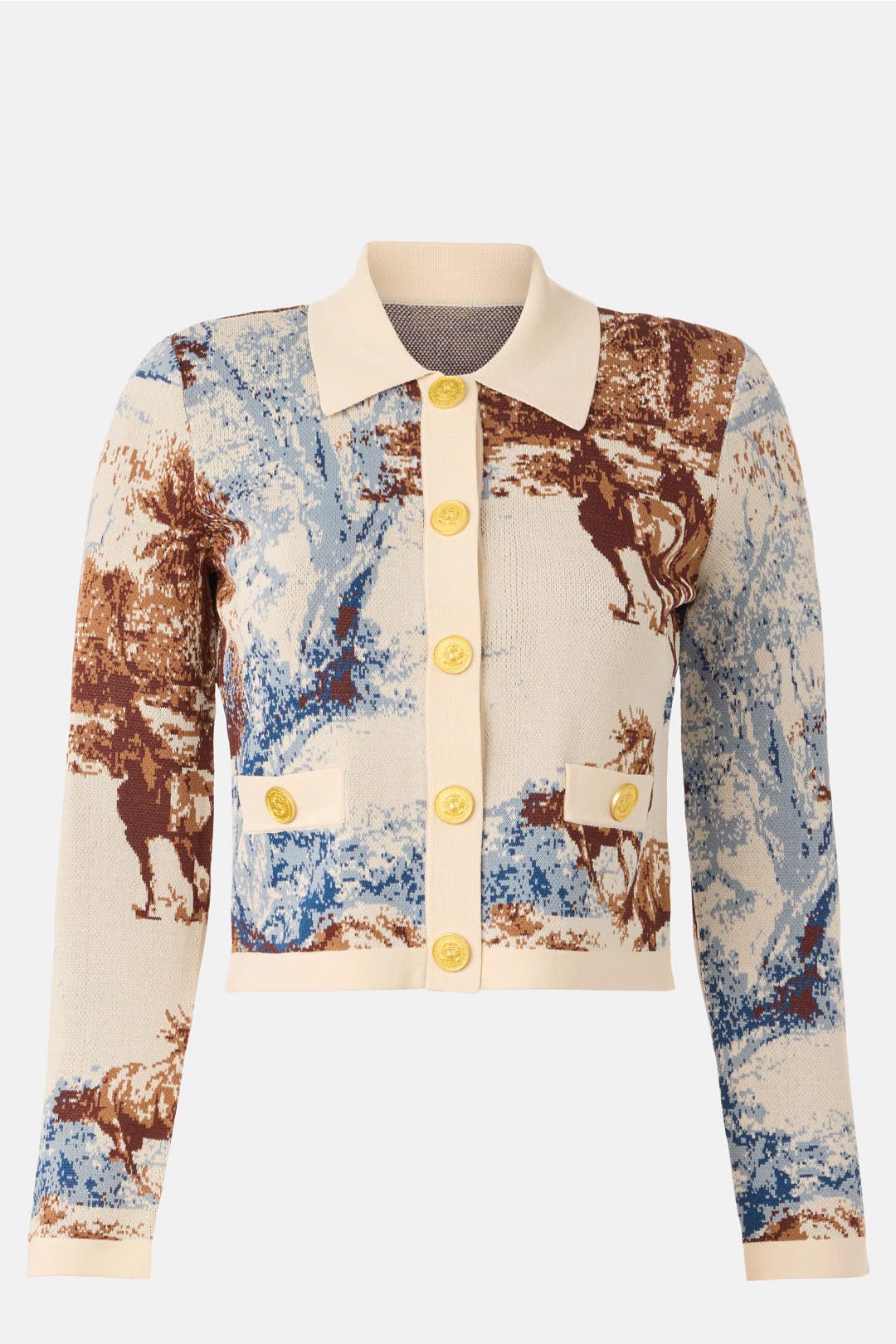 Osiris Jacquard Collared Cardigan by L'agence | Rent the Runway