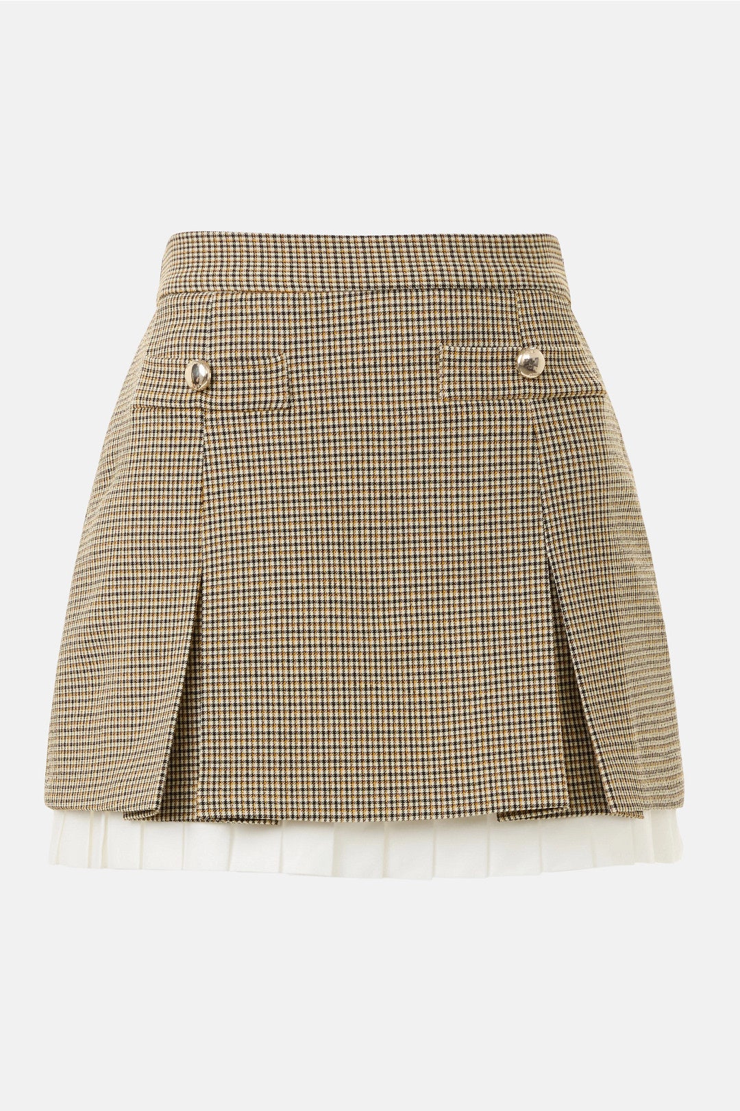 Plaid Mini Skirt by Maje
