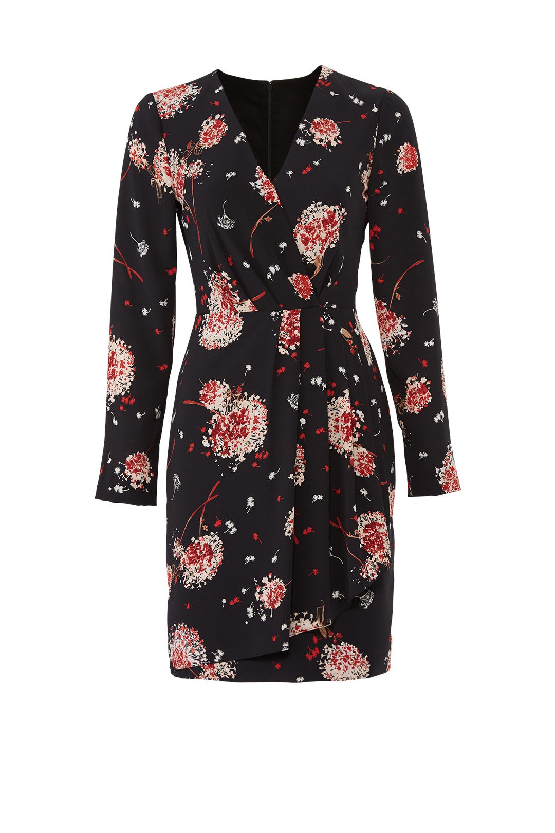 Black Floral Drape Dress by Slate & Willow