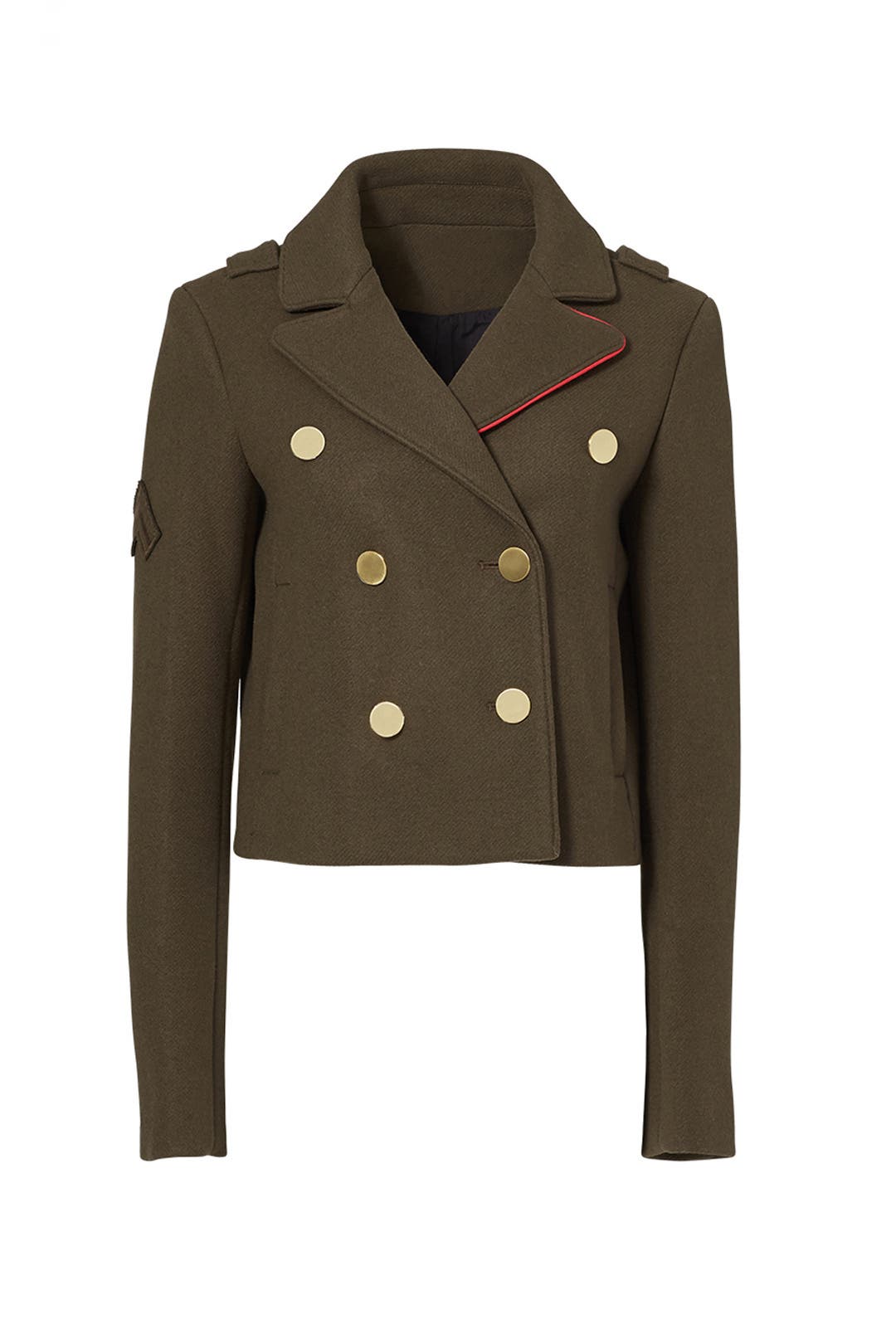 Green Admiral Cropped Peacoat by Tibi for $130 | Rent the Runway