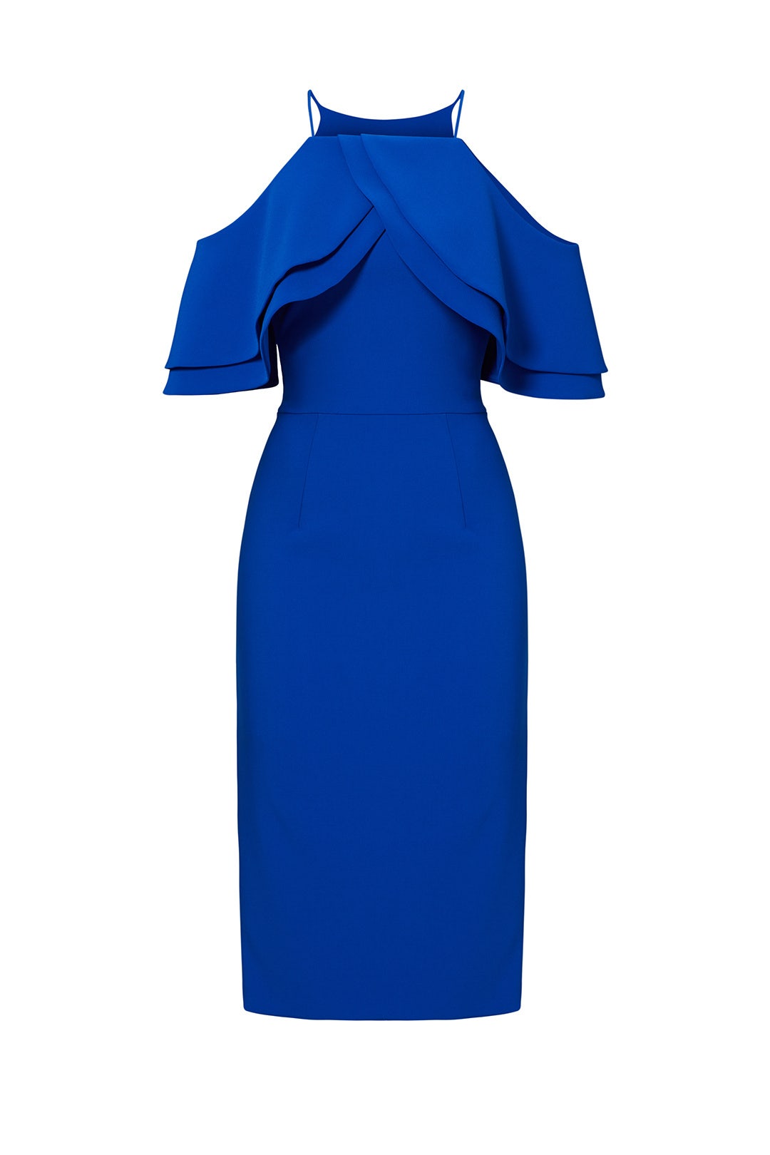 Cobalt Multi Ruffle Dress by Christian Siriano 3