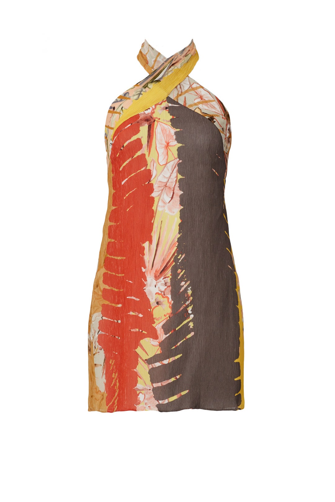 Printed Tribal Halter Dress by Josie Natori