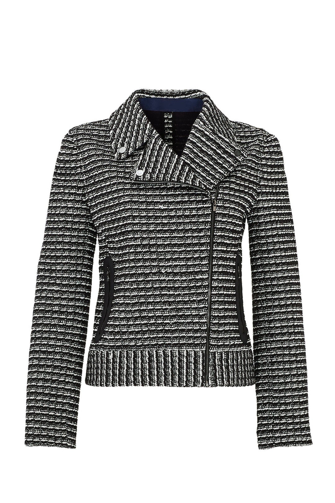 Motorcycle Stripe Tweed Jacket by Tory Burch 3