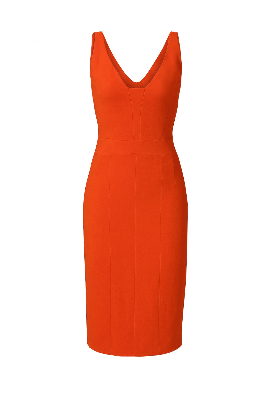 Red Textured Crepe Cocktail Dress by Narciso Rodriguez 3