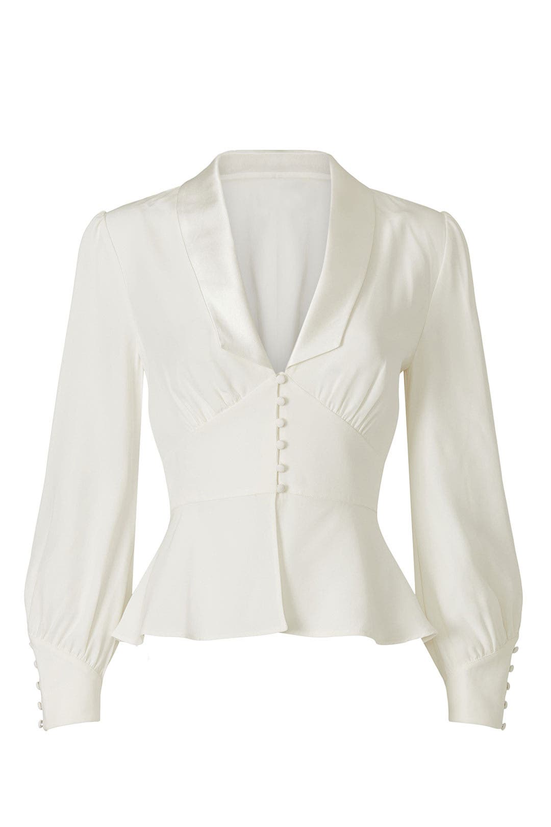 (新品)RIKO☆Audrey blouse white 新品)RIKO☆Audrey blouse white