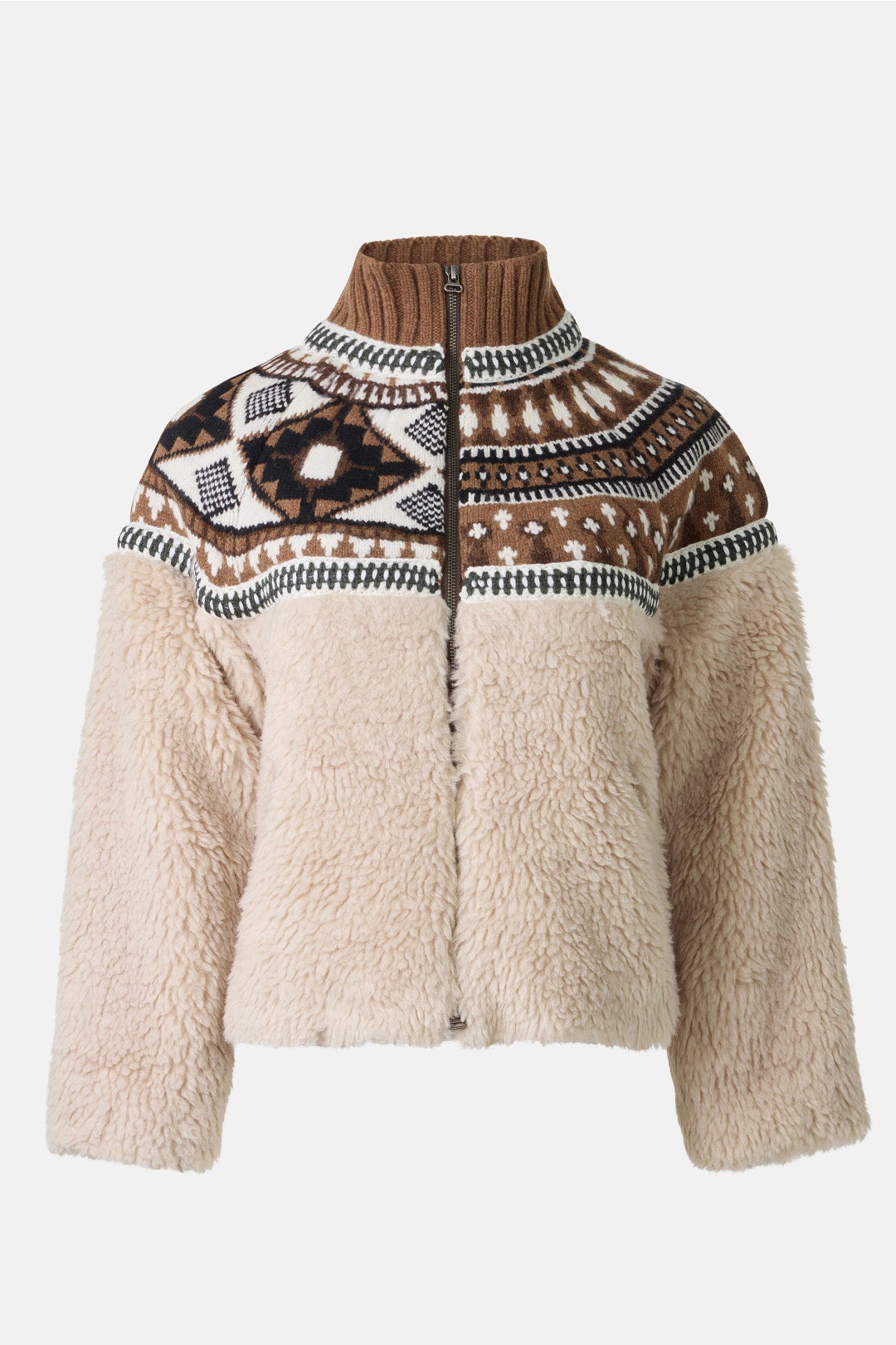 Linea Fairisle Knit Combo Fleece Jacket by Sea New York 4