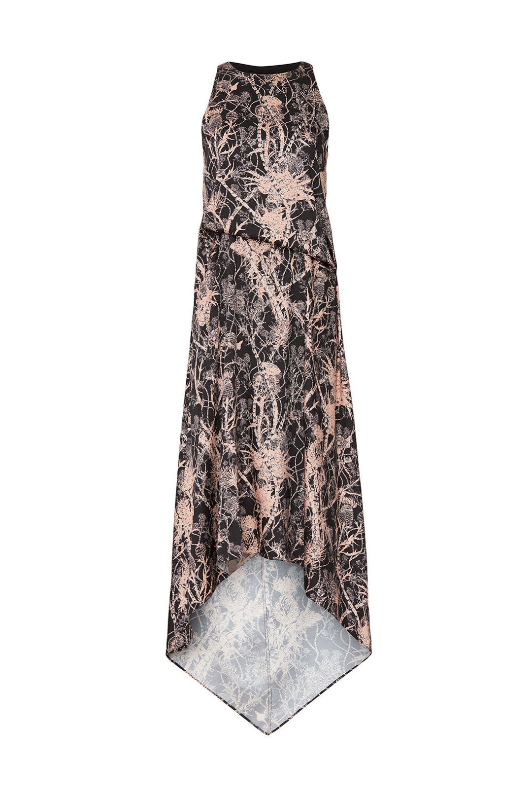 Black Printed Sleeveless Midi Dress by Cedric Charlier 4