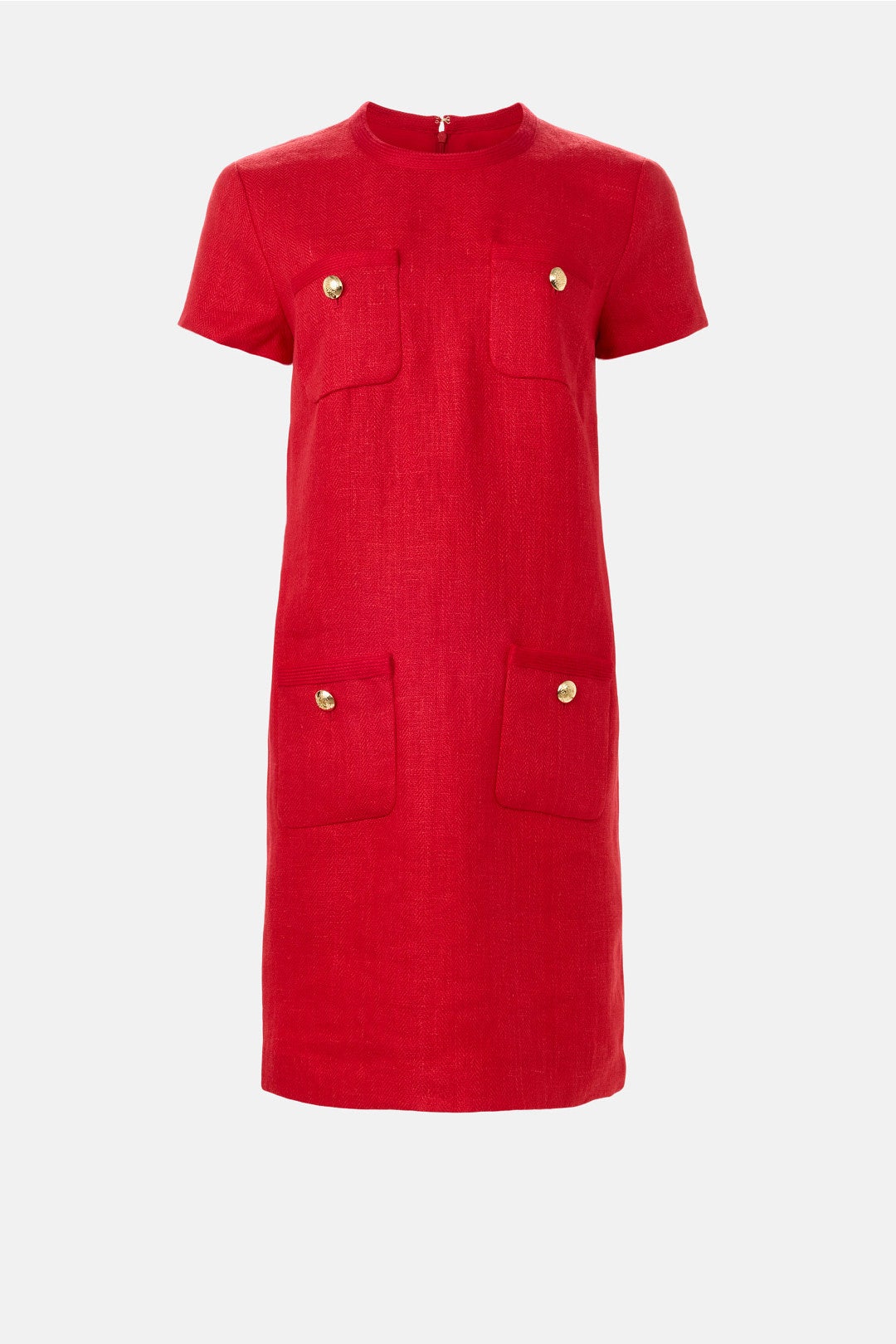 Linen Button Detail Mini Dress by Lauren Ralph Lauren | Rent the Runway