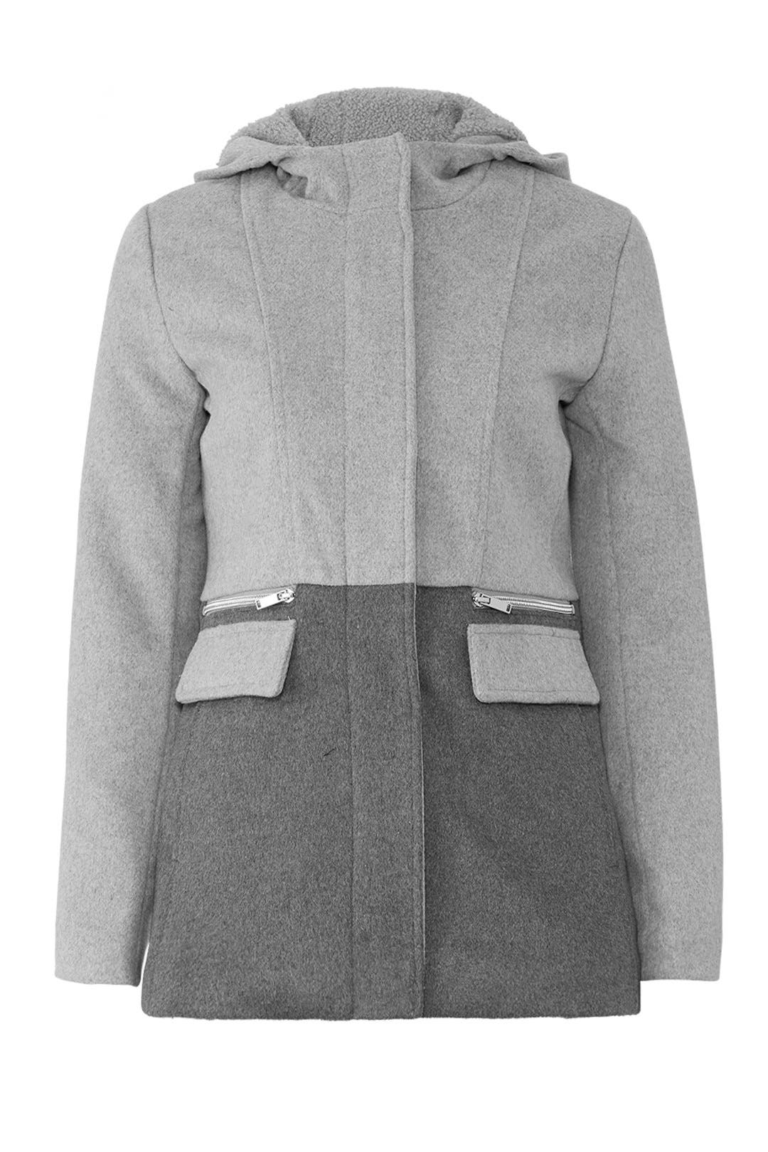 Grey Colorblock Coat by Slate & Willow