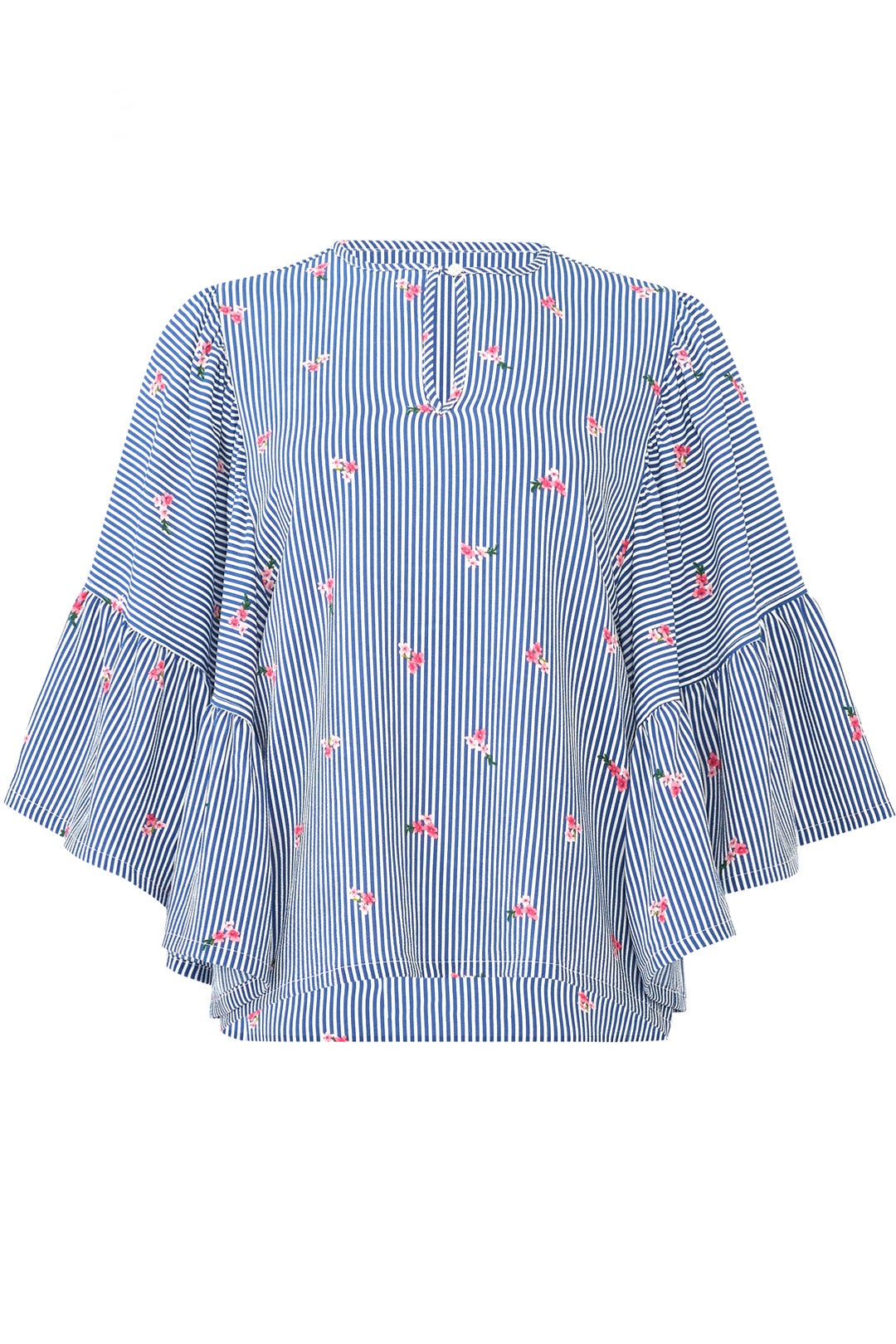 Kelsey Flutter Sleeve Top by B Collection by Bobeau