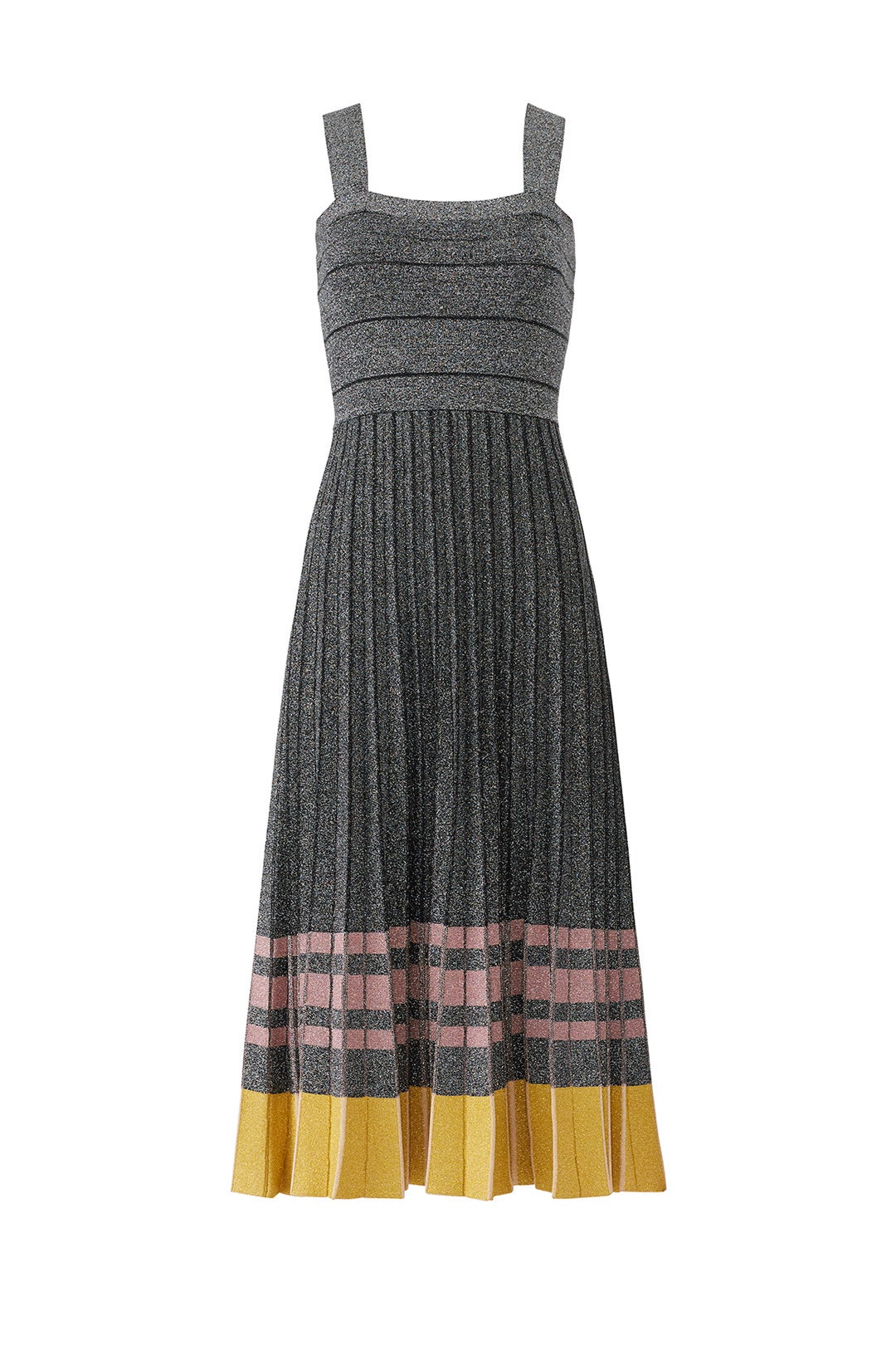 Pleated Lurex Knit Dress by Derek Lam 10 Crosby