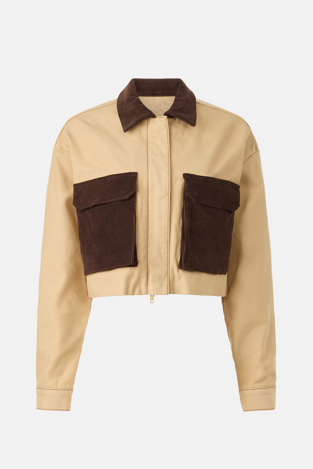 Brown Cropped Chore Jacket by Hudson 4