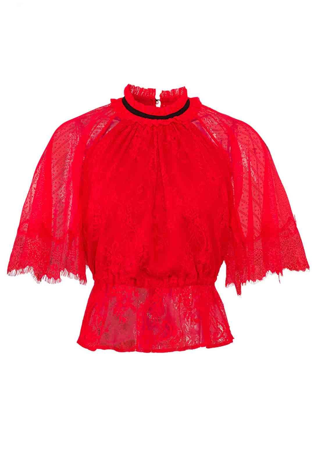 Red Coral Bells Top by Three Floor