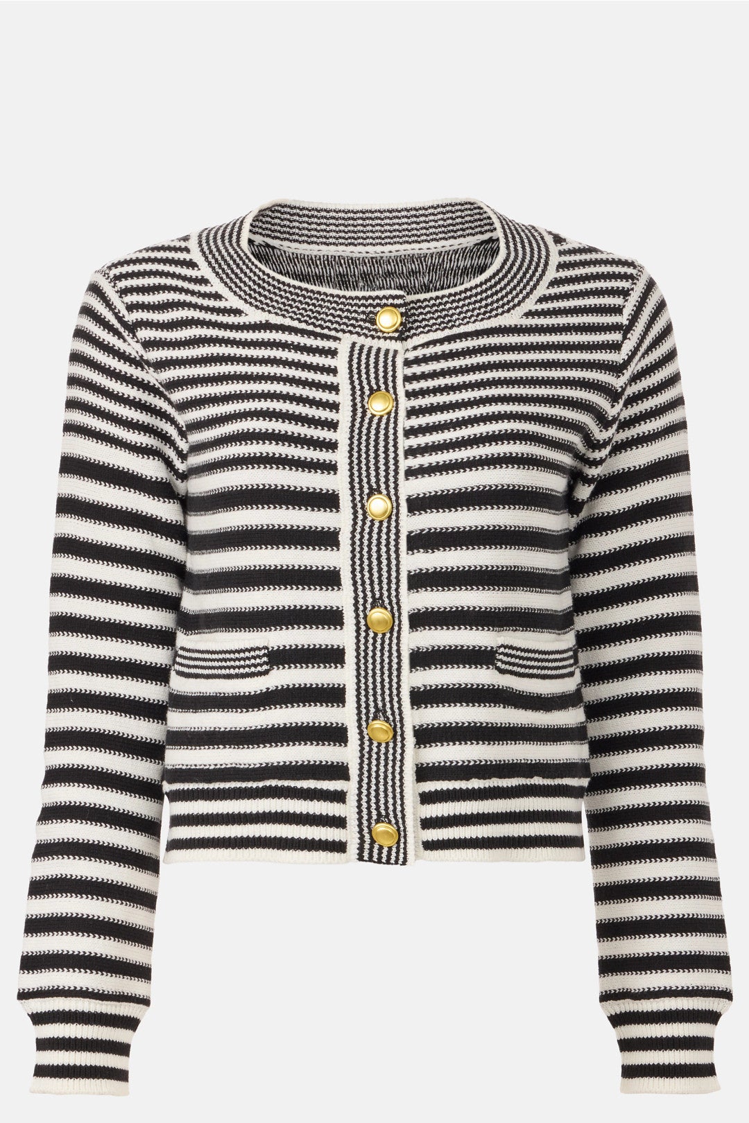 Maribel Striped Crew Cardigan by Central Park West 4