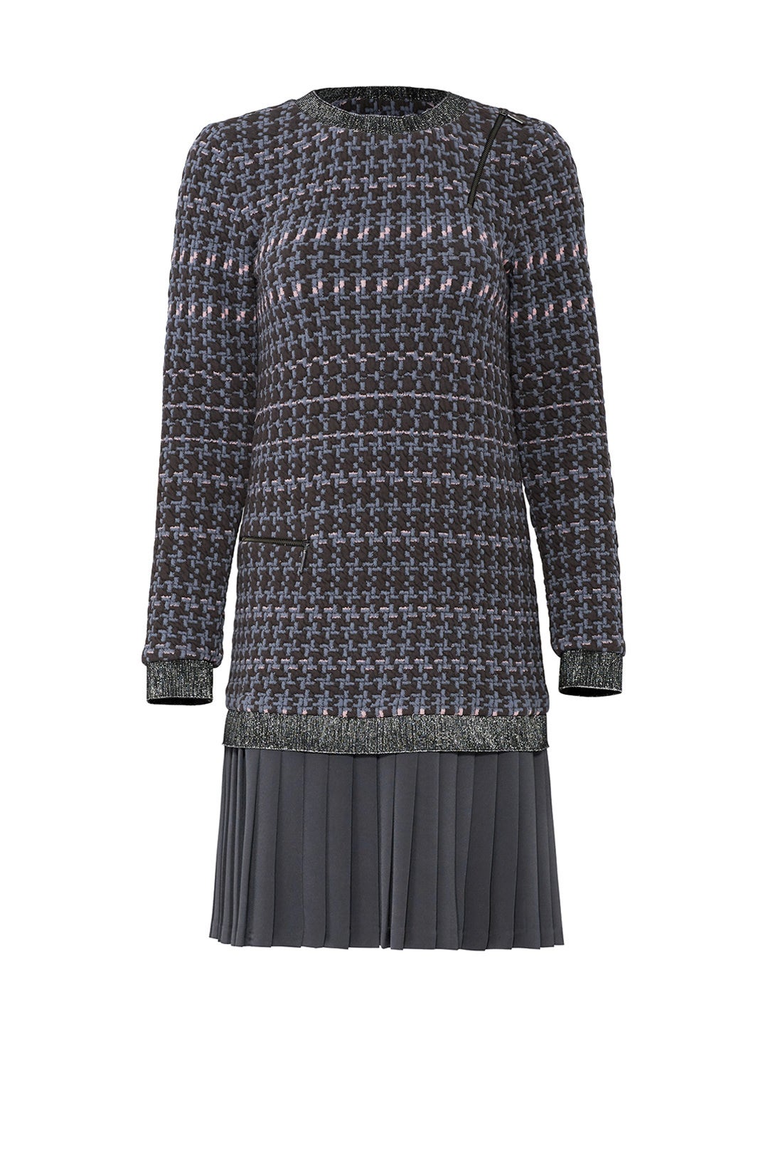Houndstooth Pleat Dress by Nicole Miller 3