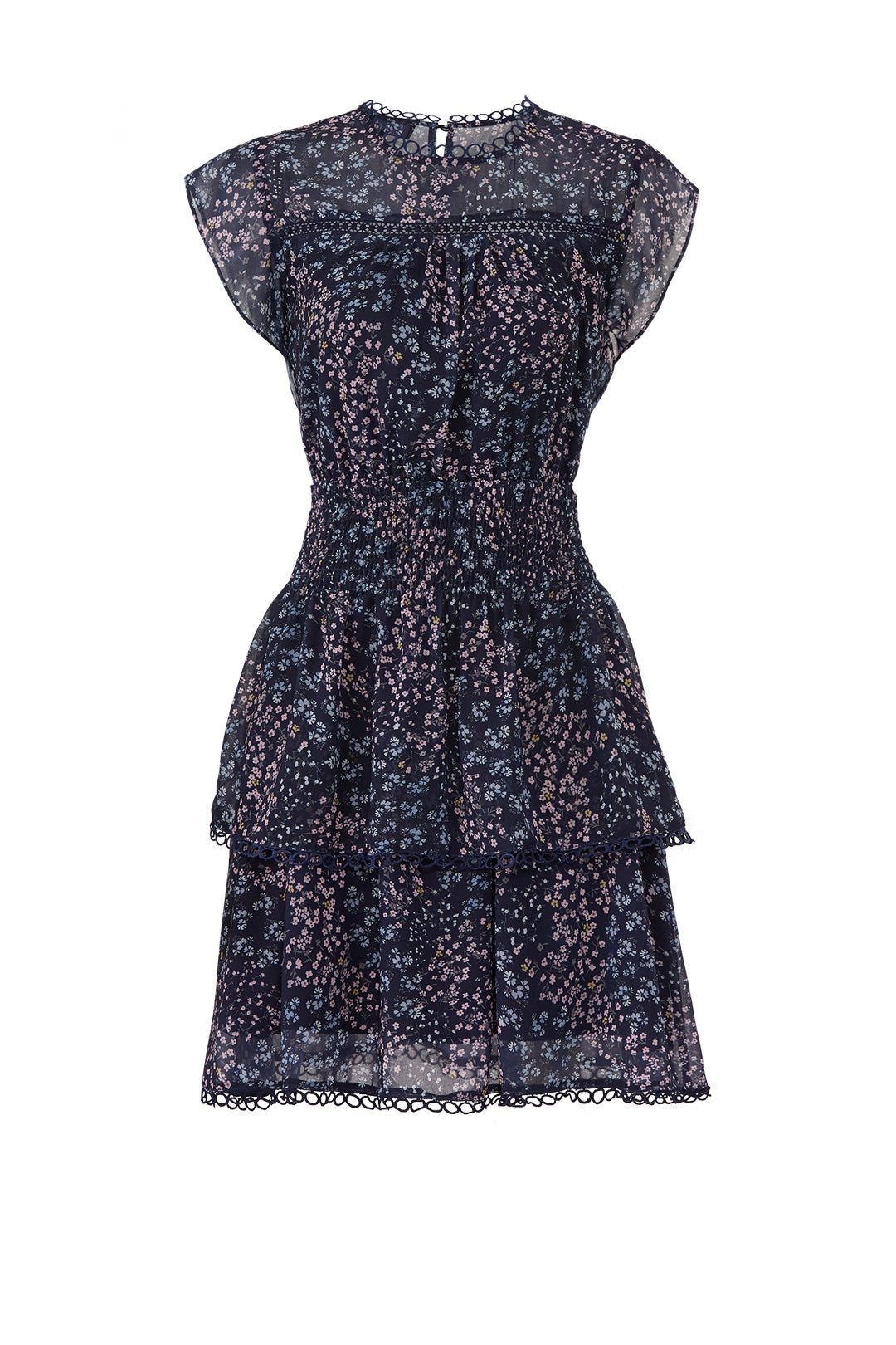 Navy Floral Tiered Dress by Slate & Willow