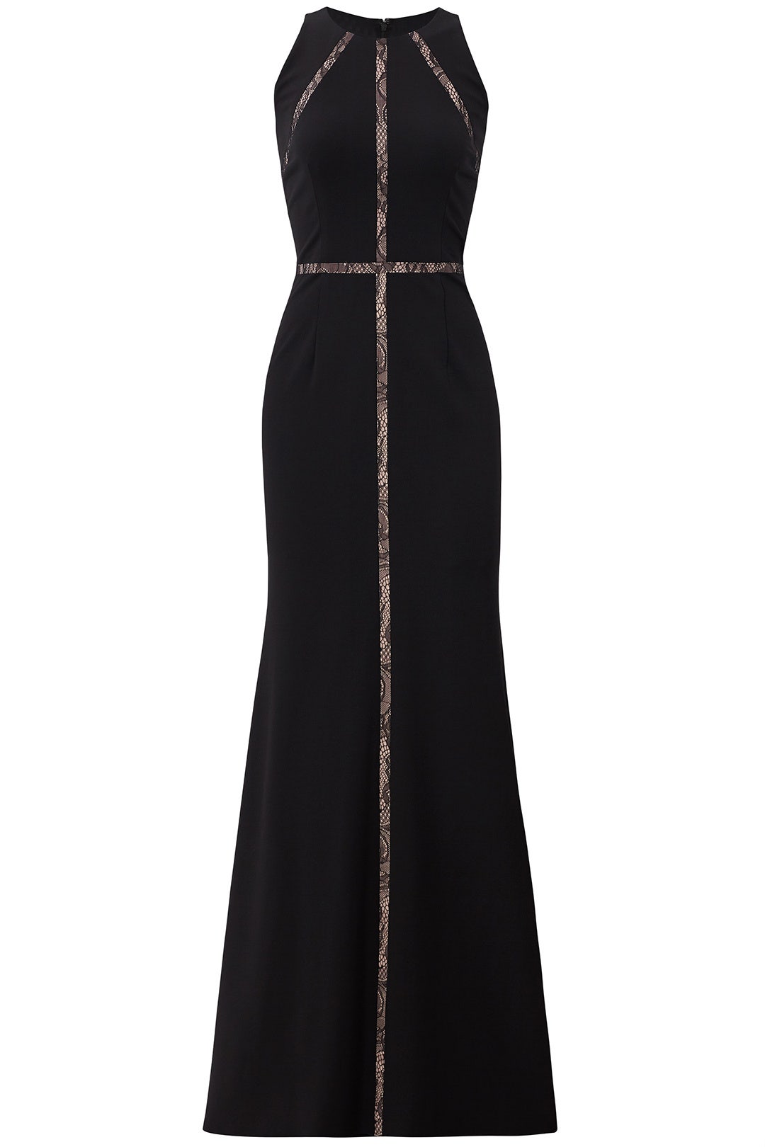 Black Insert Lace Gown by Adrianna Papell 3