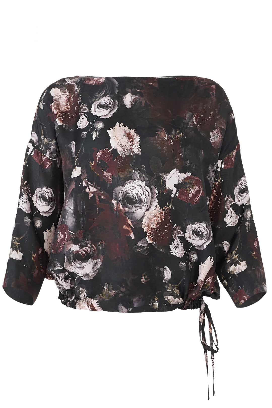 Floral Tie Hem Top by Fuzzi