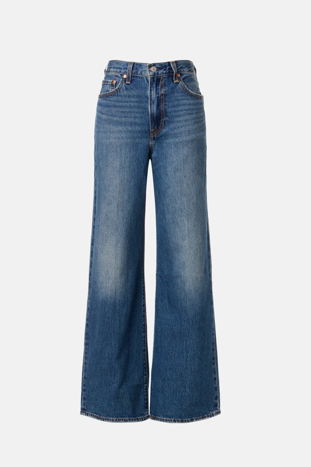 Dark Rinse Ribcage Wide Leg Jeans by Levi's | Rent the Runway