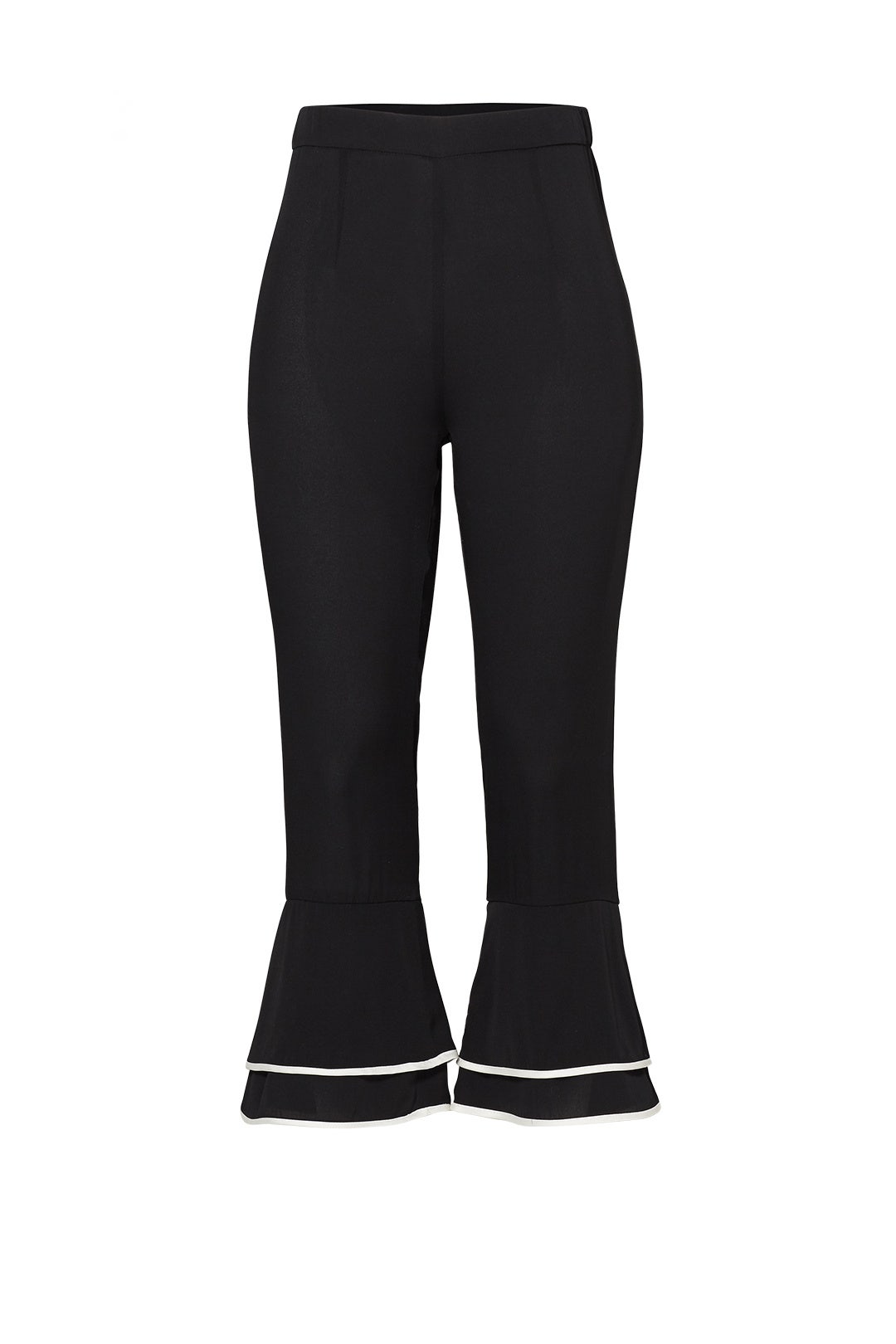 Black Ruffle Piping Pant by PIAMITA 3