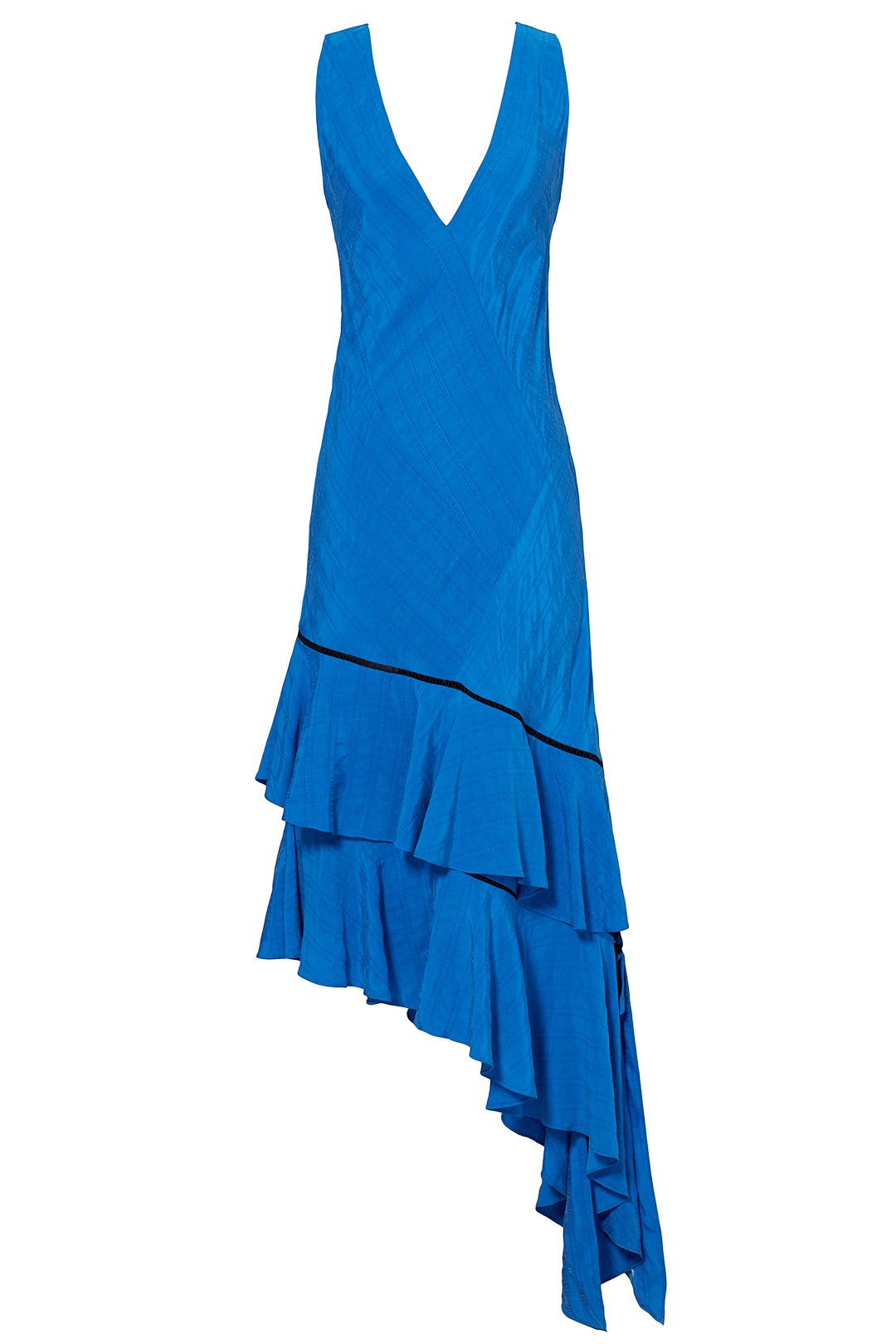 Azure Blue Ruffle Dress by Prabal Gurung 3