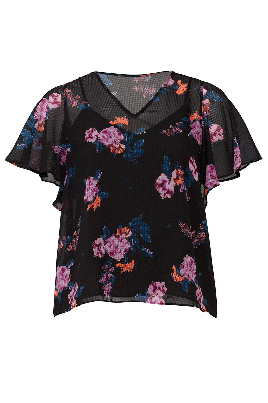 Floral Flutter Sleeve Top by Rachel Rachel Roy