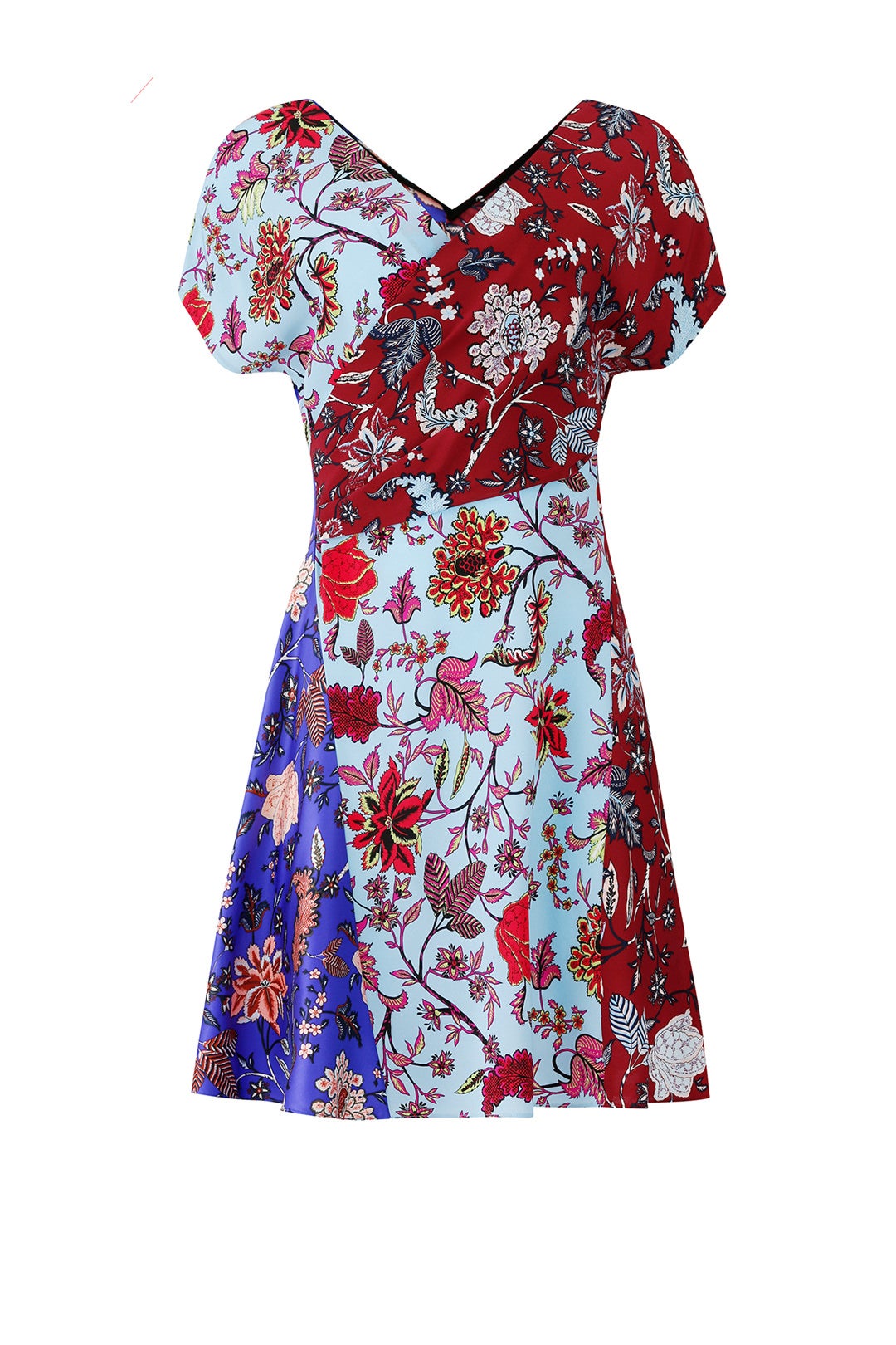 Multi Floral Faux Wrap Dress by Diane von Furstenberg Rent the