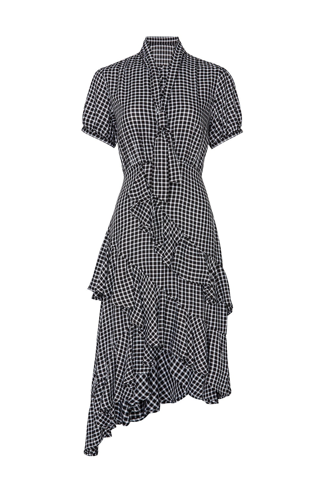 Gingham Tie Neck Dress by Great Jones 3