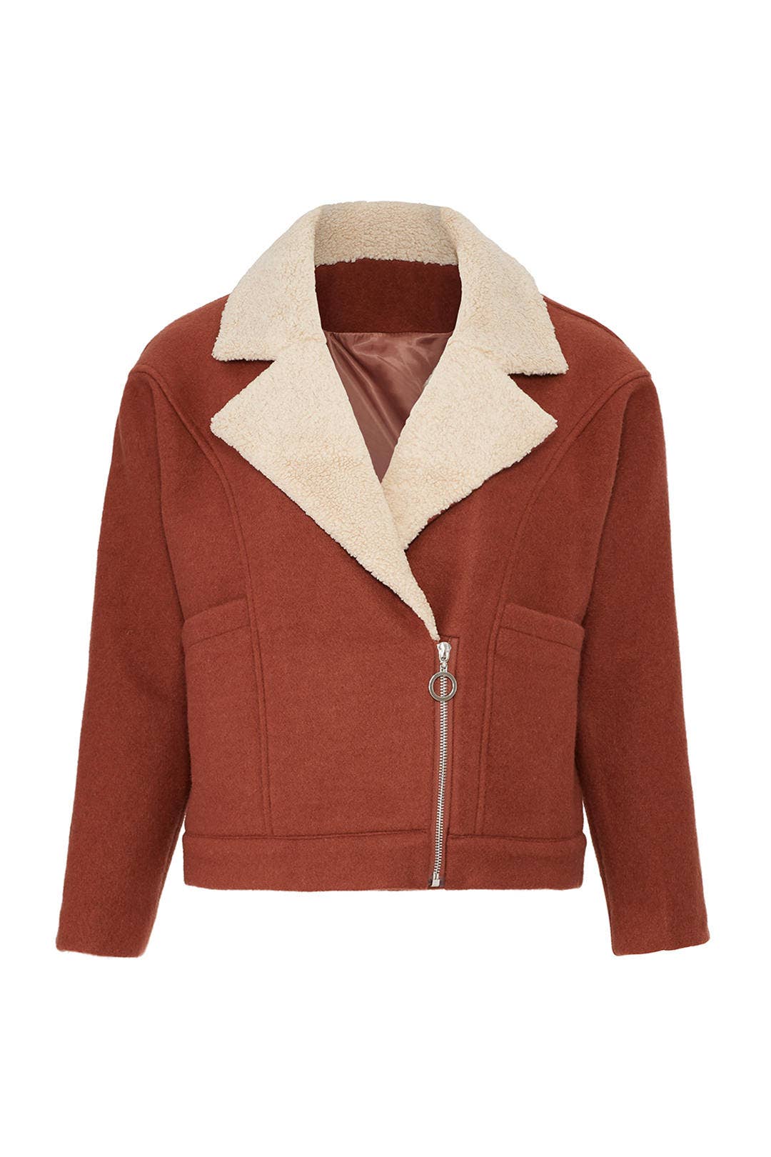 Faux Shearling Moto Jacket by Moon River 3