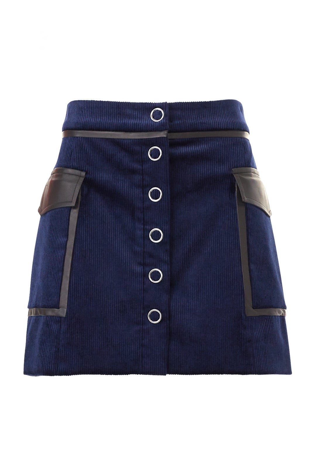 Navy Corduroy Drea Skirt by Ramy Brook