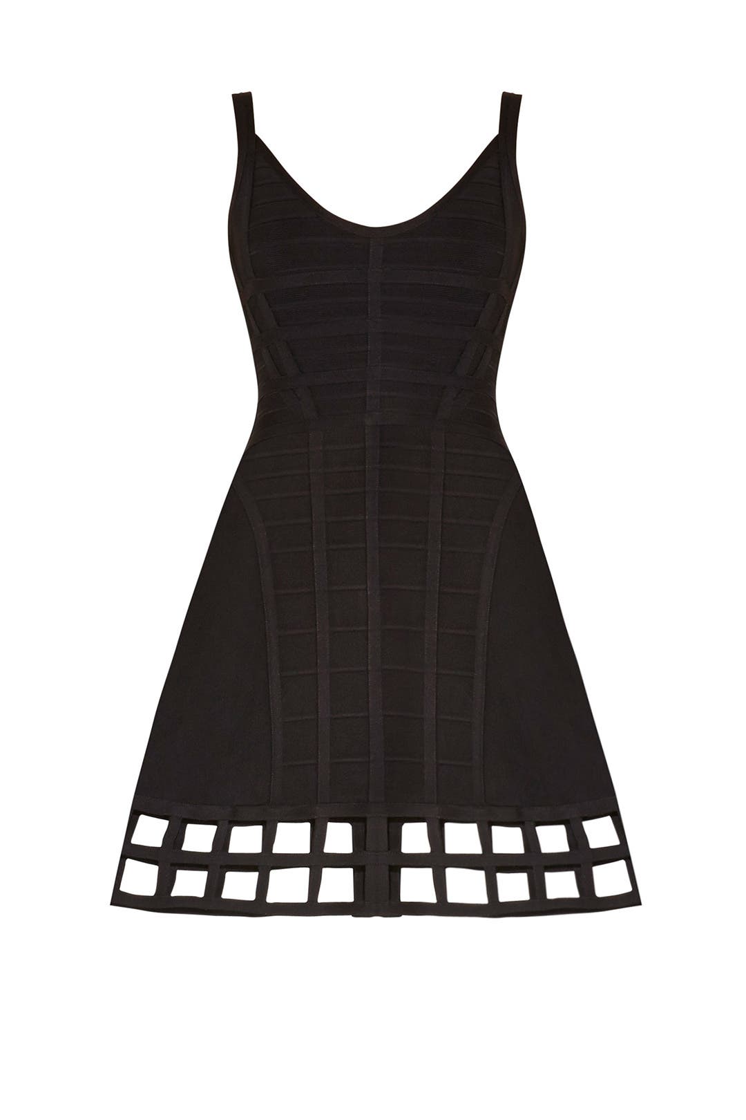 Black Vivien Cage Dress by Hervé Léger for $200 | Rent the Runway