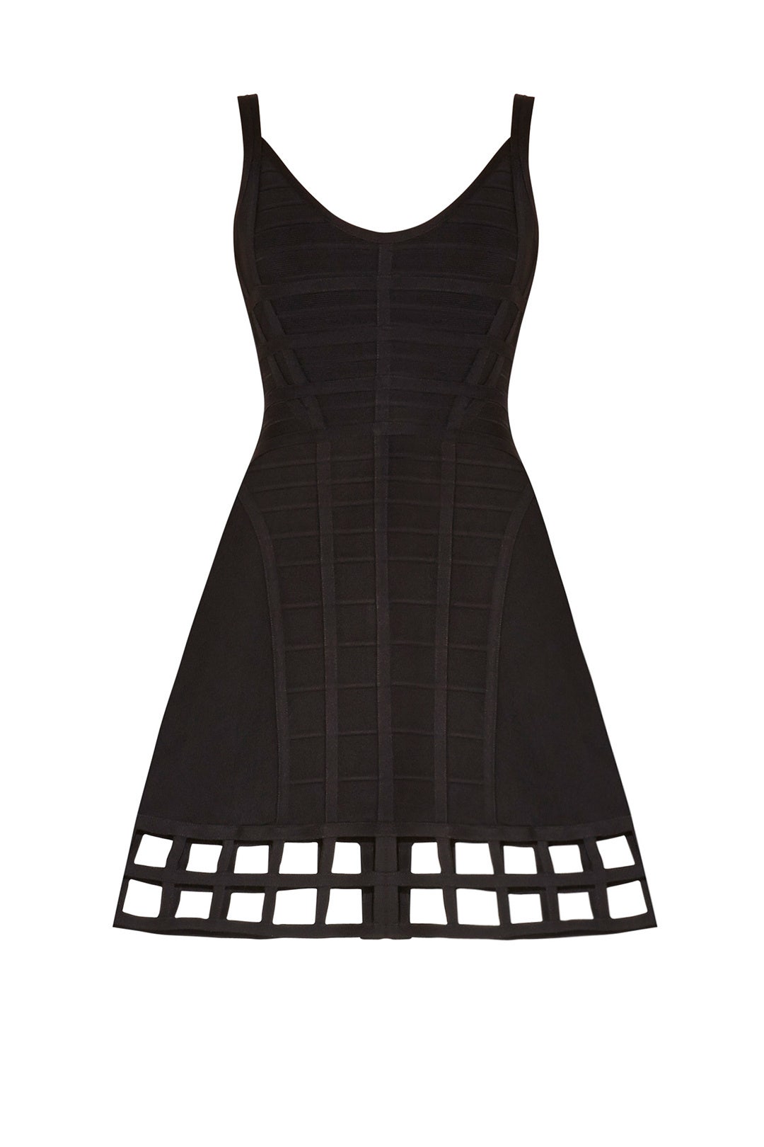 Black Vivien Cage Dress by Hervé Léger 3
